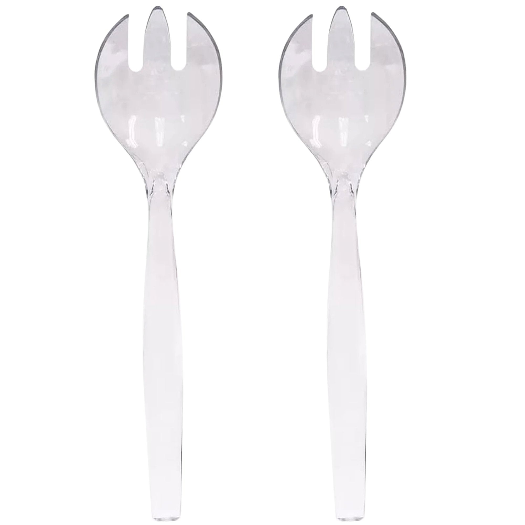 Disposable Clear Plastic 10" Serving Forks 2 Pack Disposable Utensils main product image