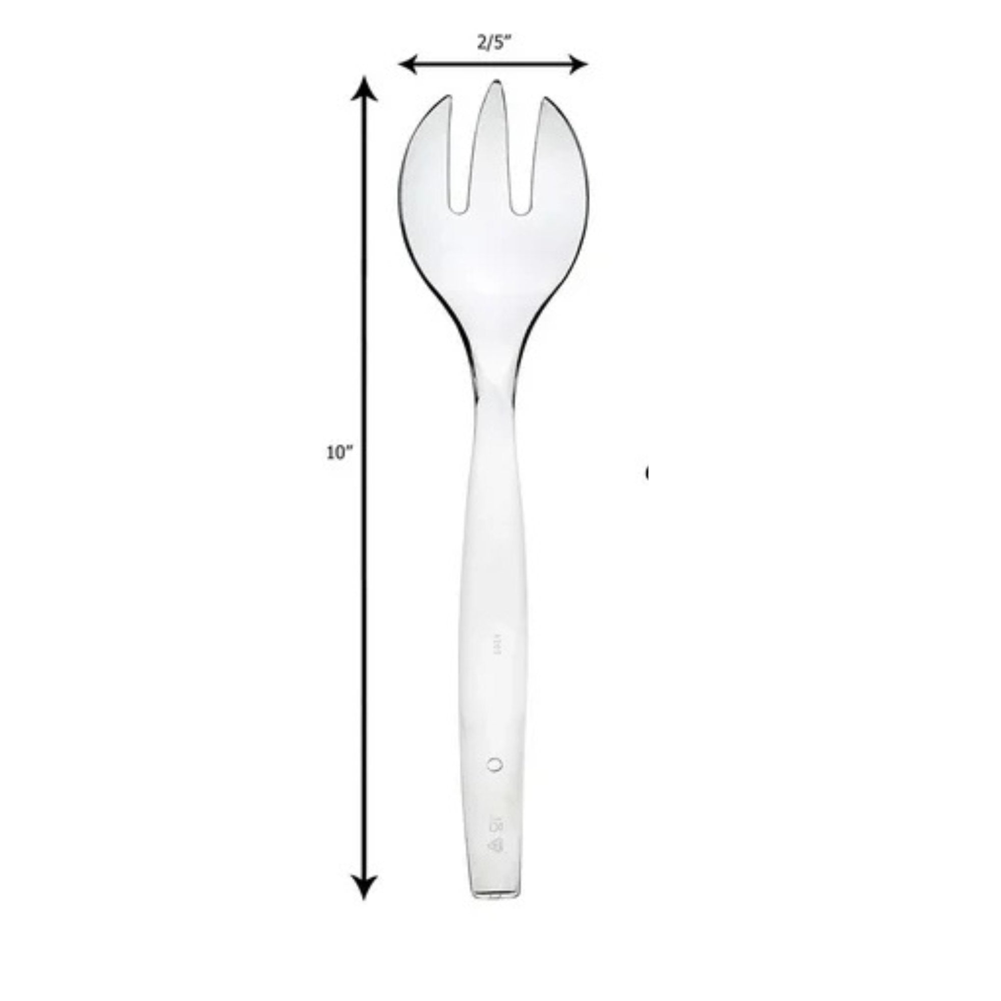Disposable Clear Plastic 10" Serving Forks 2 Pack Disposable Utensils product detail image