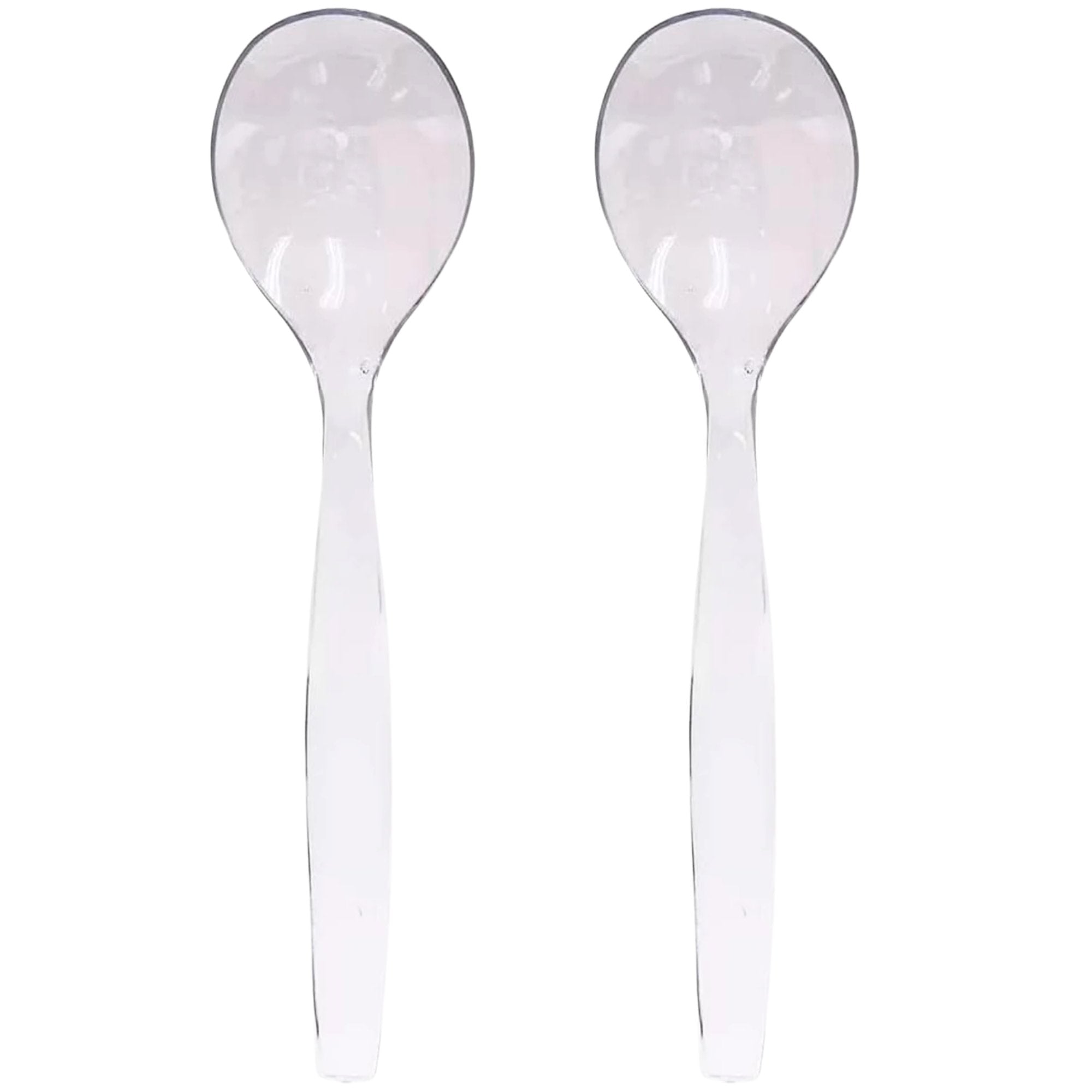 Disposable Clear Plastic 10" Serving Spoons 2 Pack Disposable Utensils main product image
