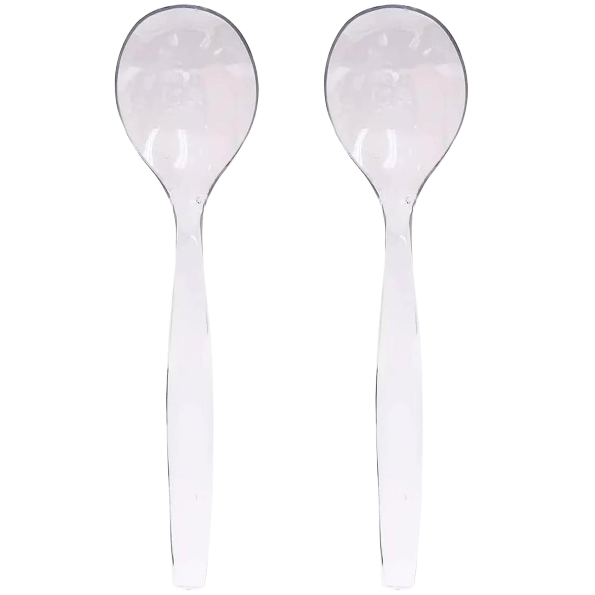 Disposable Clear Plastic 10" Serving Spoons