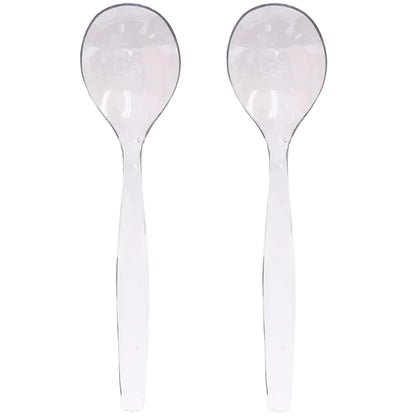 Disposable Clear Plastic 10" Serving Spoons