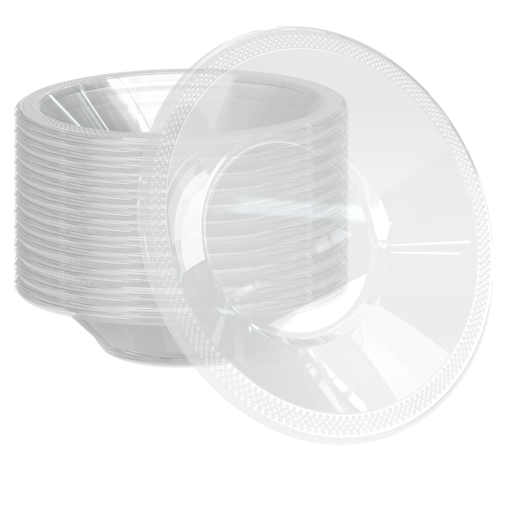 Disposable 15oz Clear Plastic Bowl: 6 Pack Plastic Bowls lifestyle use image