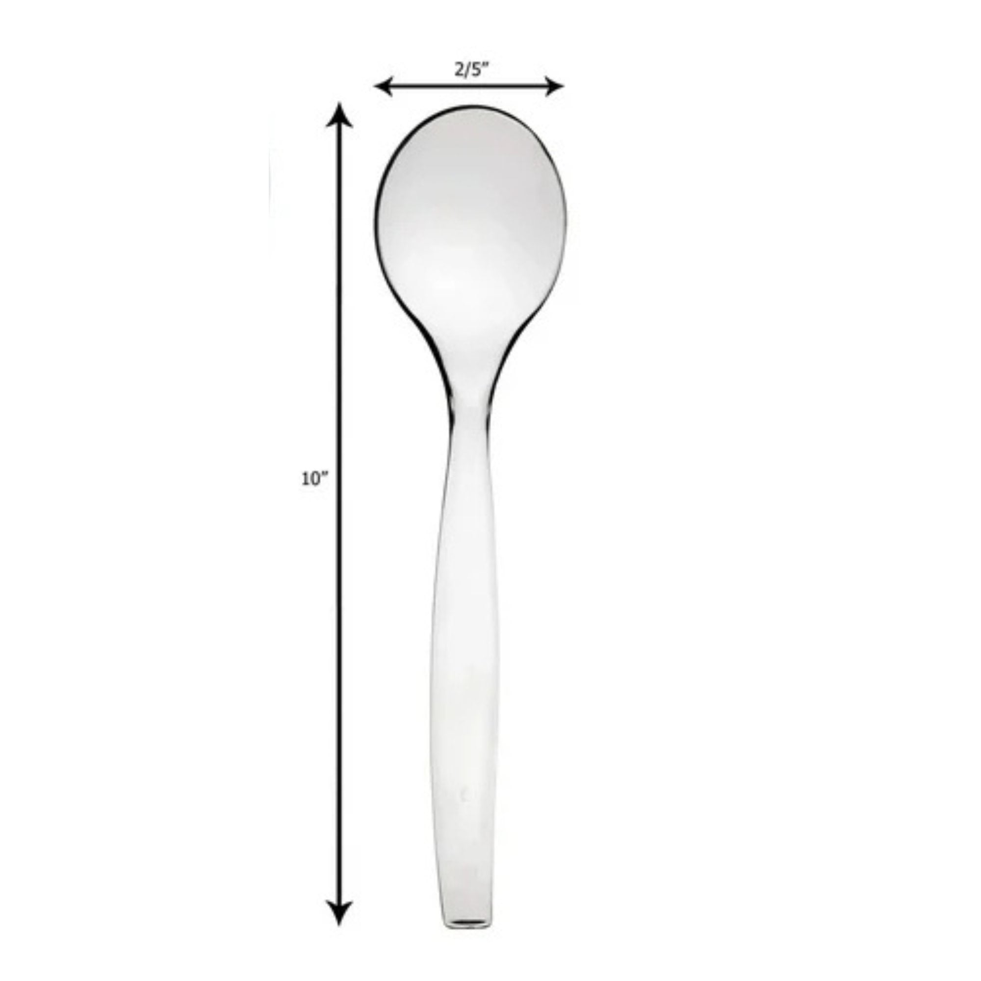Disposable Clear Plastic 10" Serving Spoons 2 Pack Disposable Utensils product detail image