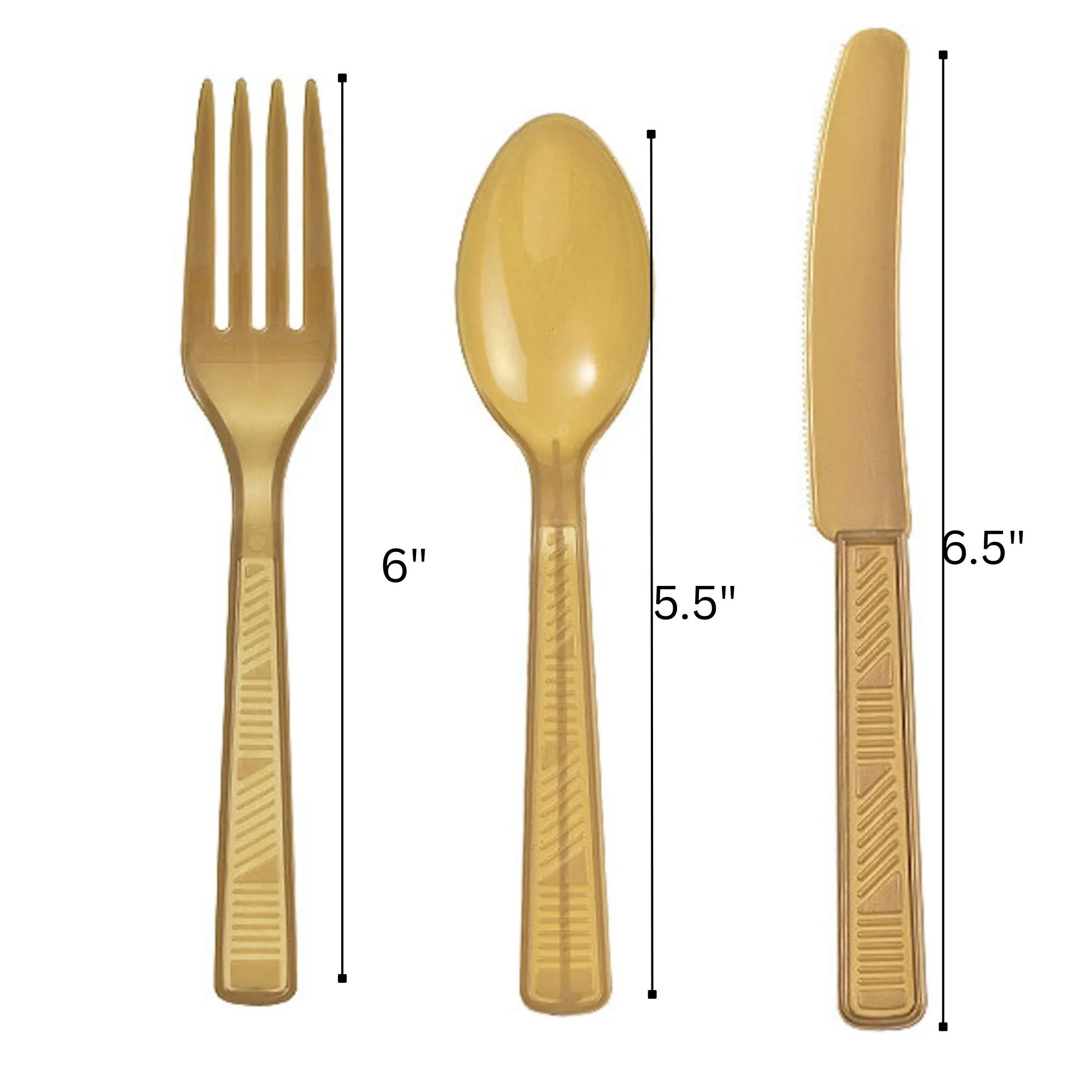 Disposable Gold Combo Cutlery Set: 48 Pack Kitchen Catalog, Cutlery product detail image