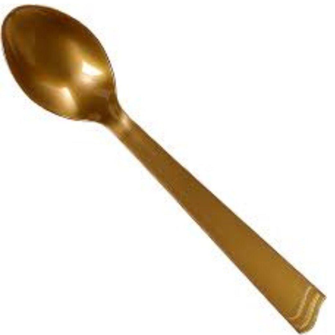 Disposable Gold Plastic 10" Serving Spoons 2 Pack Disposable Utensils product detail image