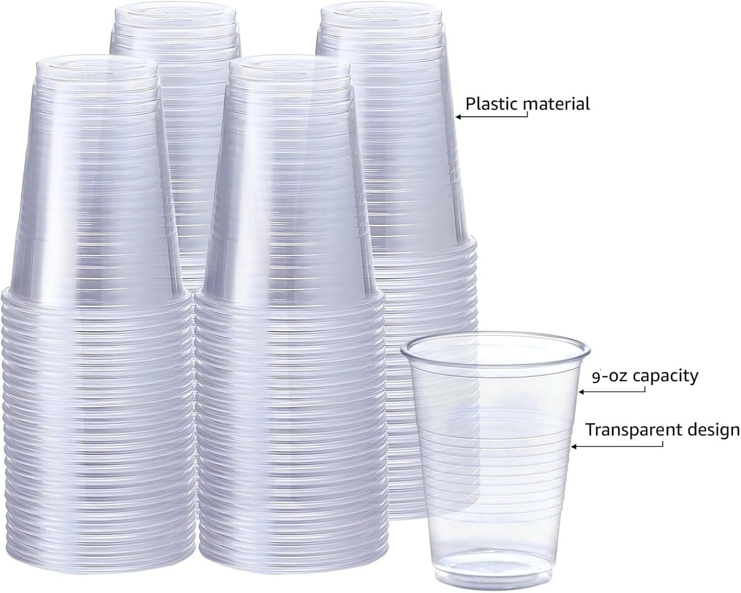 7oz Disposable light weight Plastic Cups: 50CT Kitchen Catalog,Dispoable Cups product detail image