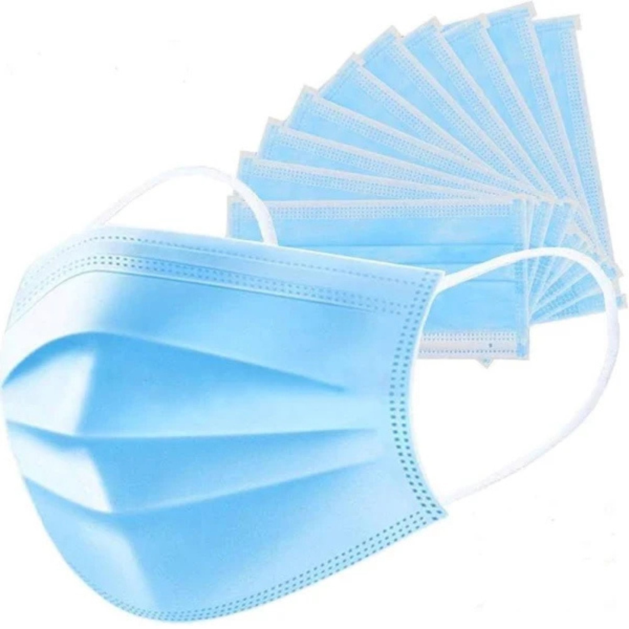 Disposable 3 Layer Face Masks: 10 Pack Personal Care Safety main product image