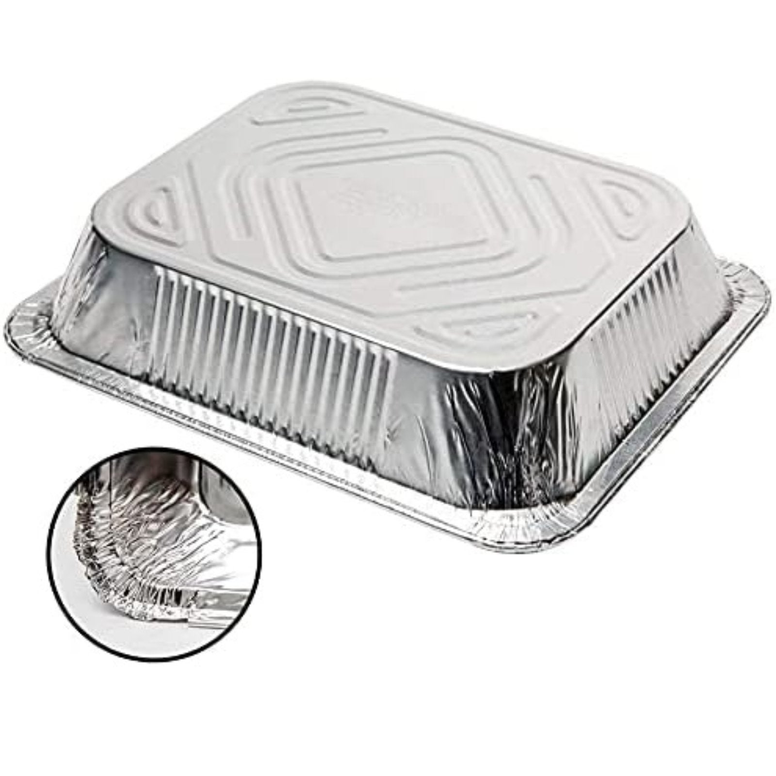 Disposable Regular weight 9×13 Deep, Half Size Aluminum Pans: 2 Pack Roasting Pans Aluminum & plastic wrap size and feature