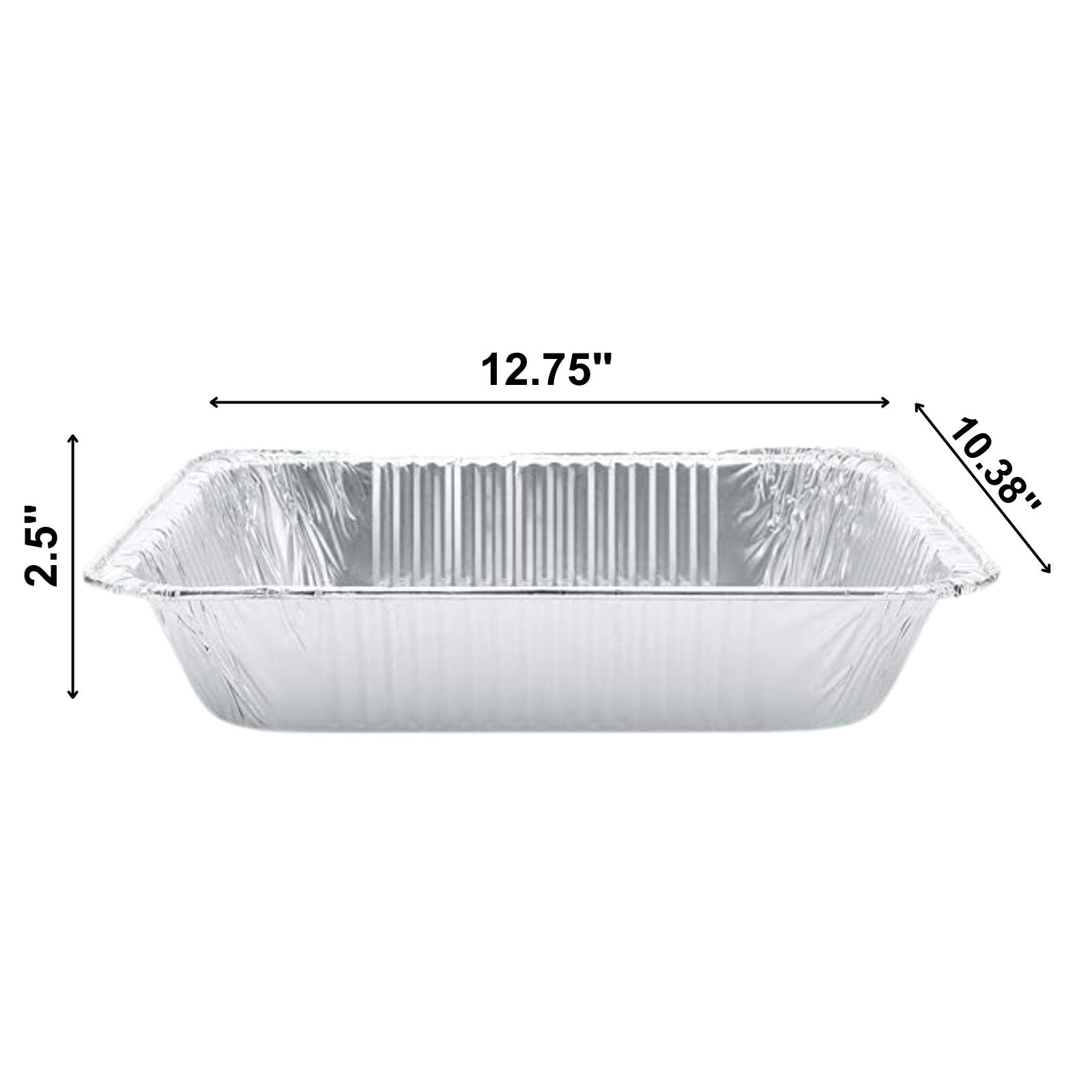 Disposable Regular weight 9×13 Deep, Half Size Aluminum Pans: 2 Pack Roasting Pans Aluminum & plastic wrap product detail