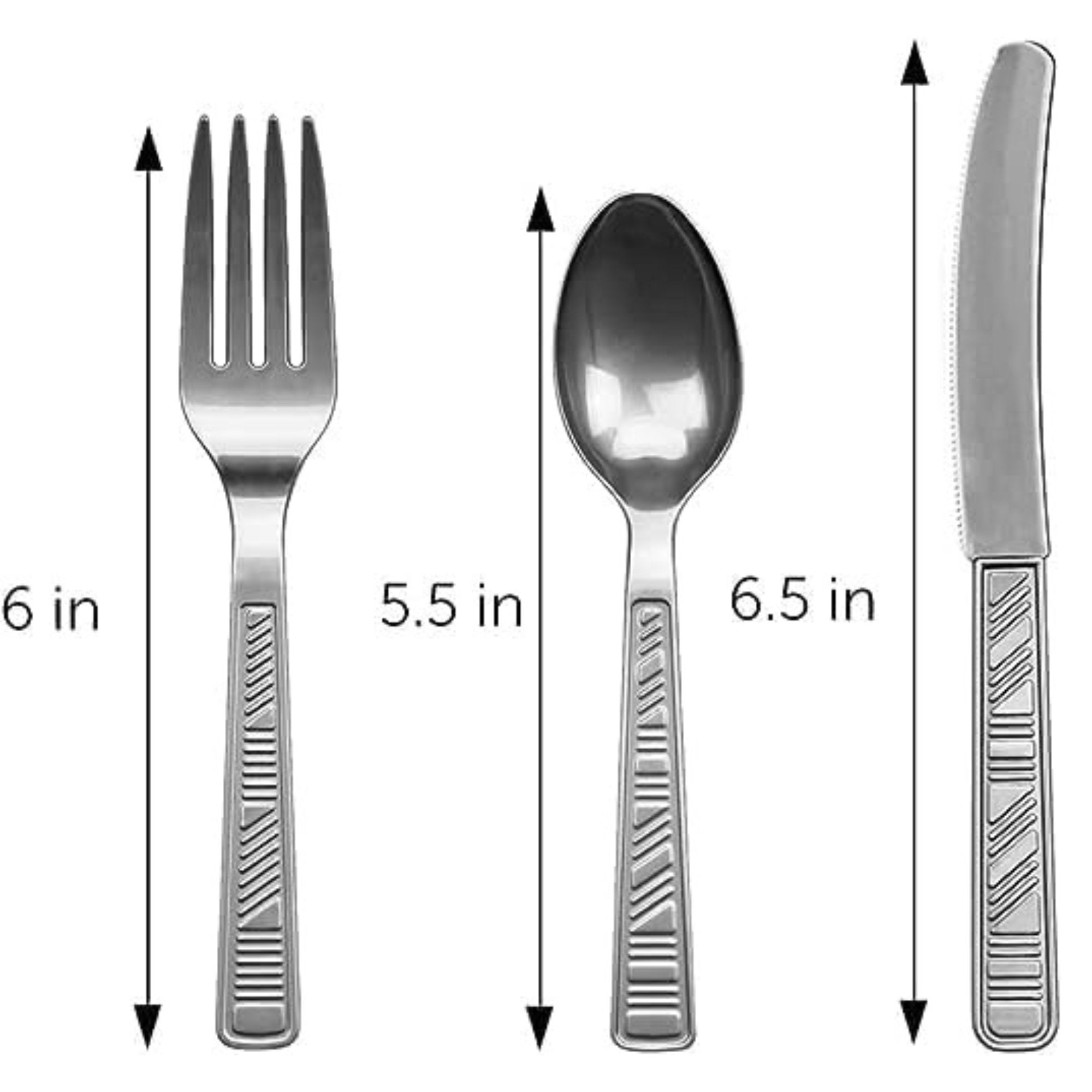 Disposable Silver Combo Cutlery Set: 48 Pack Kitchen Catalog, Cutlery product detail image