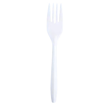 Disposable White Forks In Zipper Bag
