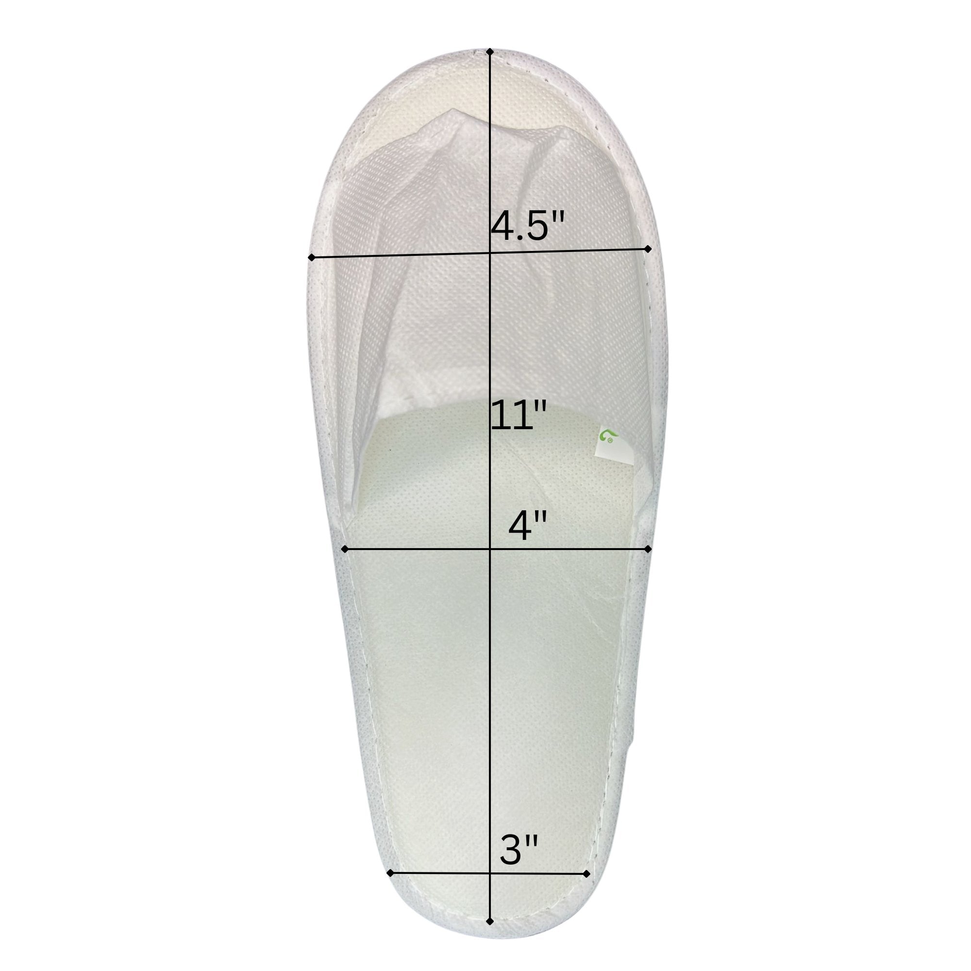 Disposable White Hotel or Spa Slippers: 1 Pair Foot product detail image