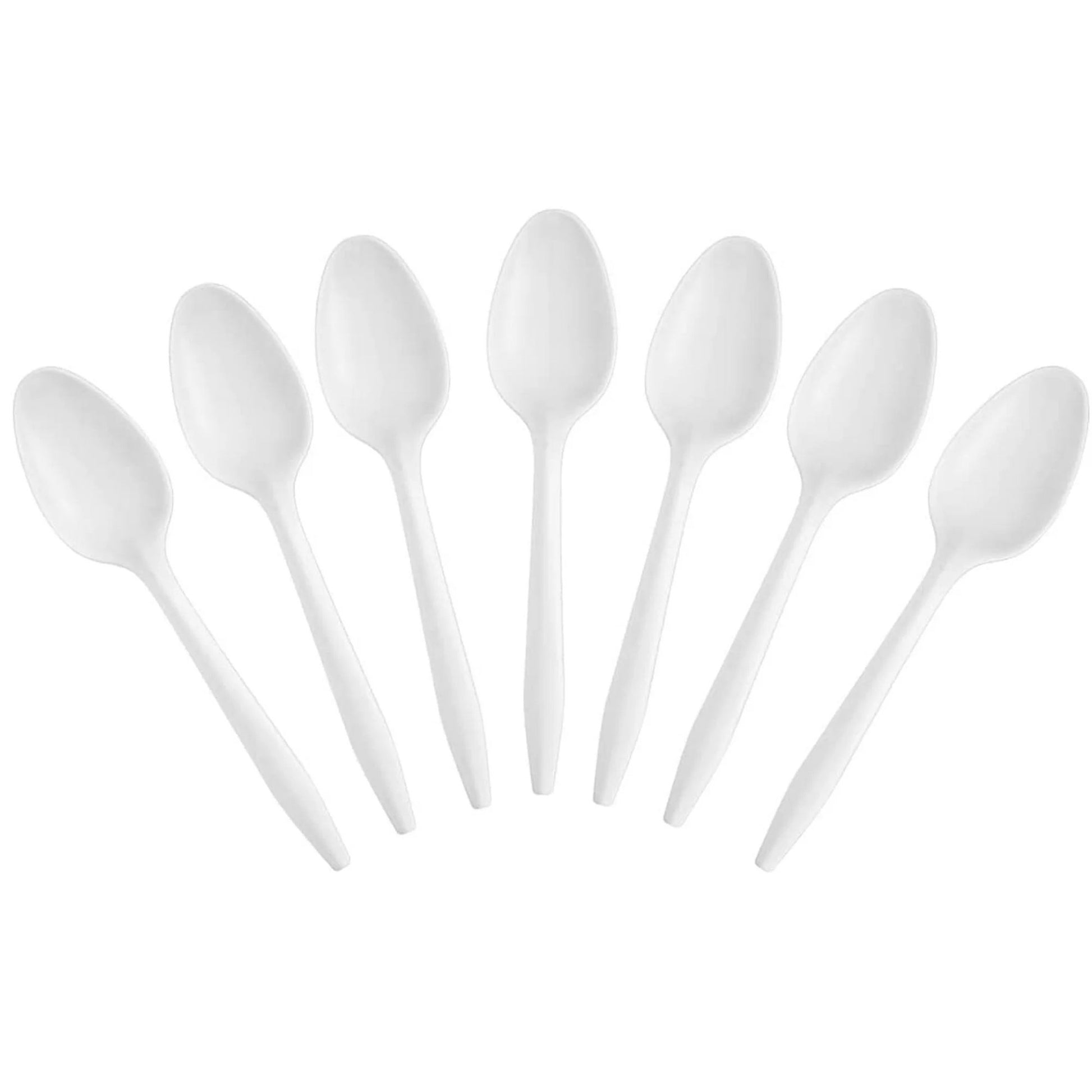 Disposable White Tea Spoon In Zipper Bag
