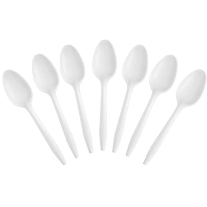 Disposable White Tea Spoon In Zipper Bag