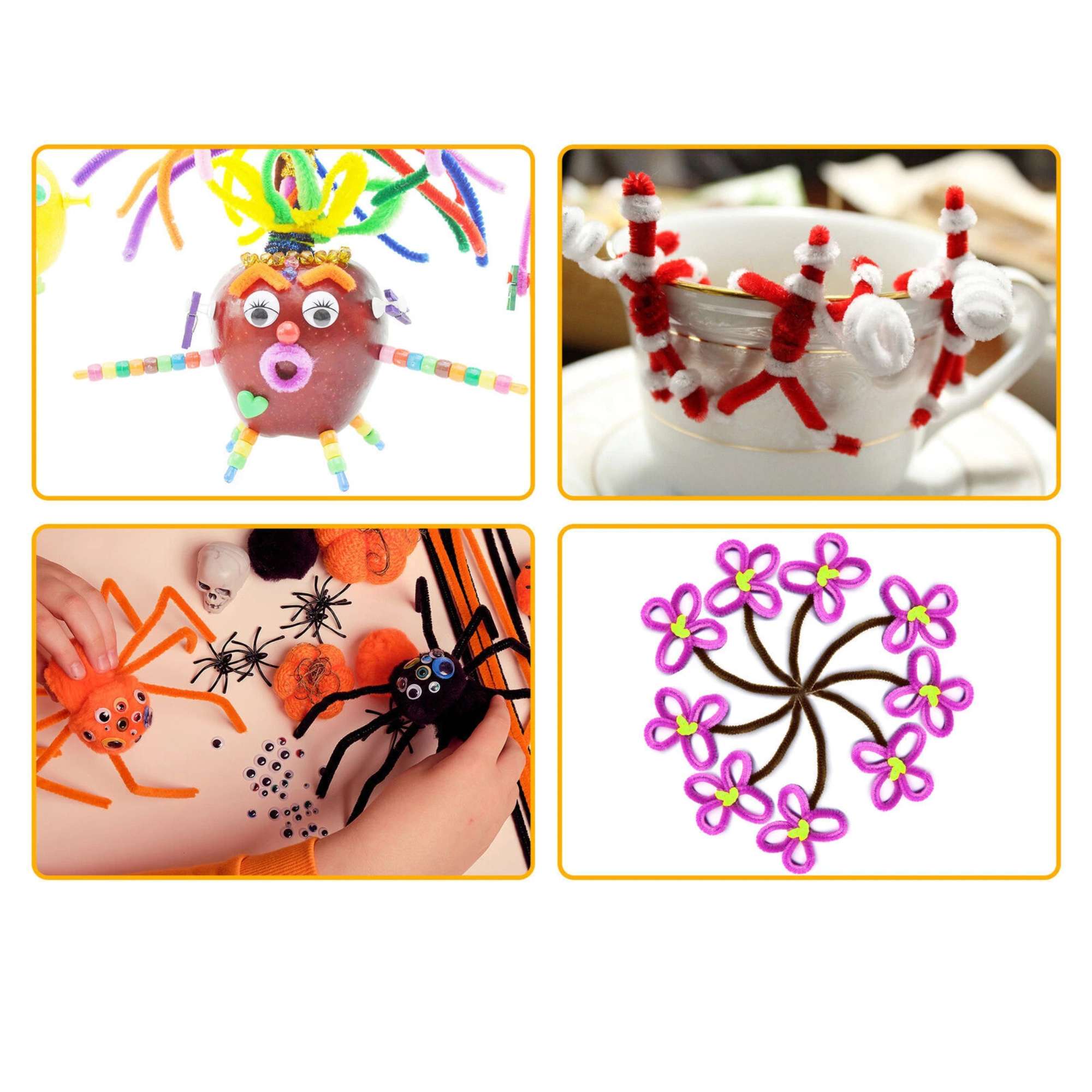 DIY Craft Stems – 30cm Length – 3 Colors, Flexible and Fun: 30 Pack Craft Pipe lifestyle use image