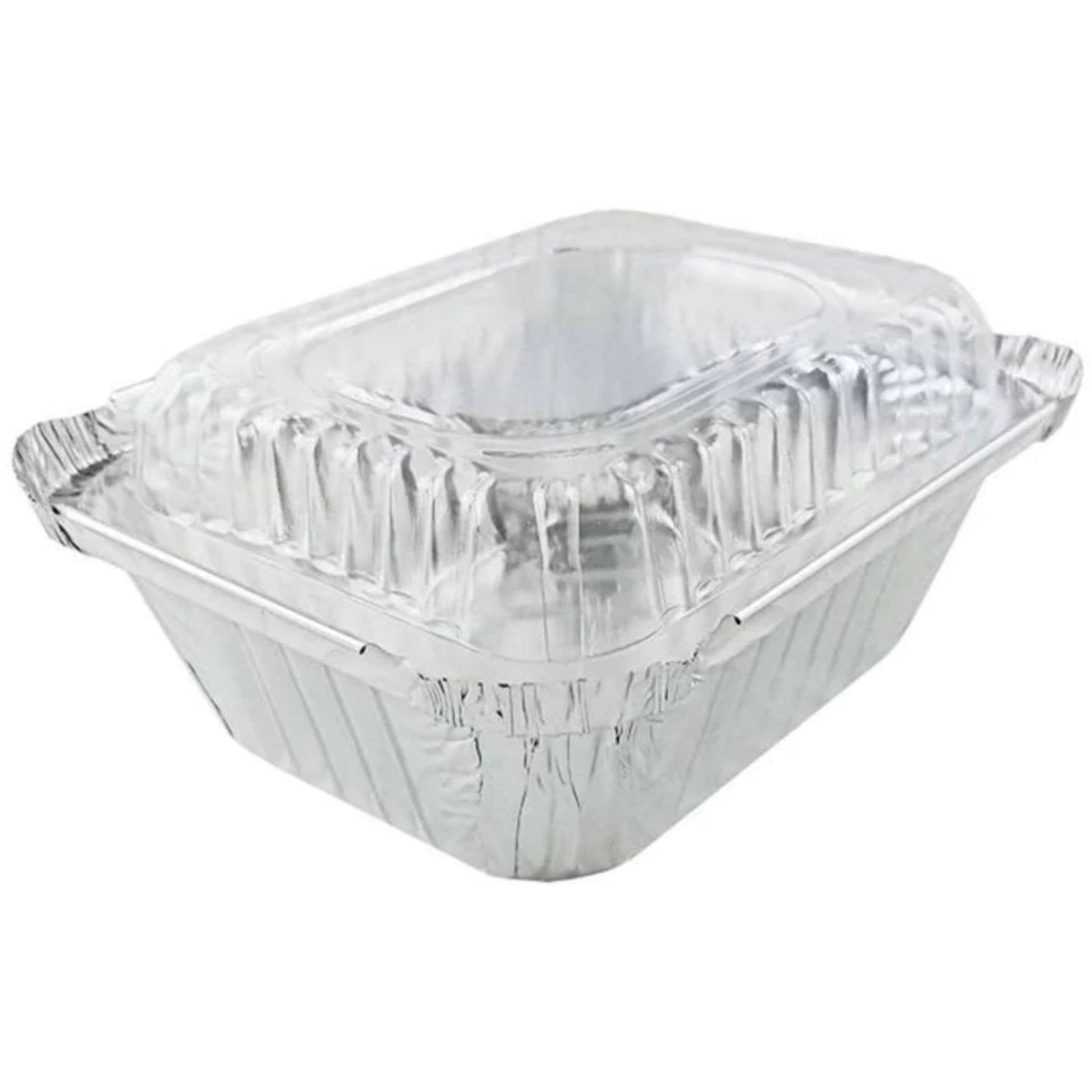 Dome Lids For 1Lb Aluminum Oblong Pans 5" x 4": 5 Pack Oblong Pans & Lids Aluminum Baking product detail image