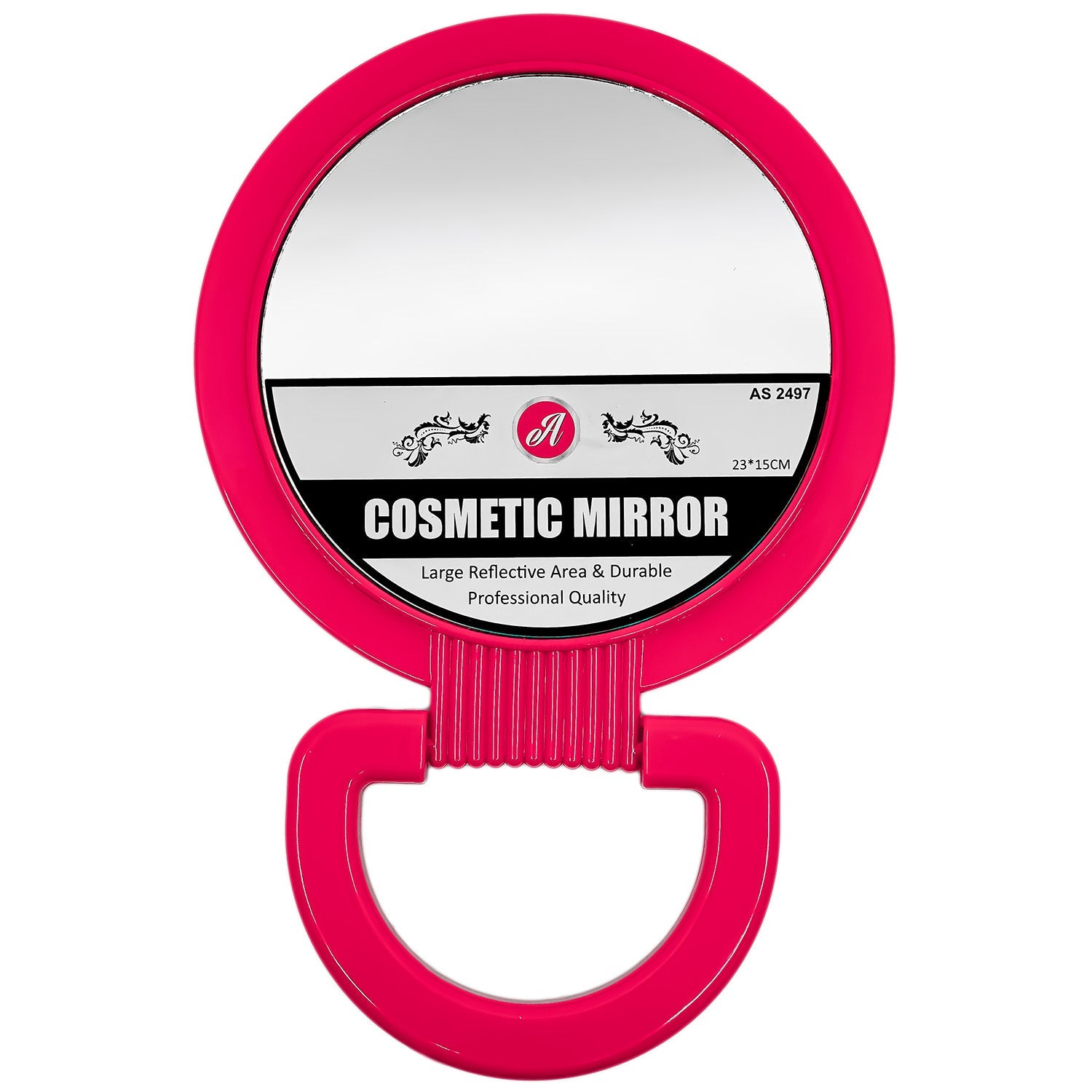 Pink 5" Double Sided Cosmetic Mirror with Swing Handle: 1 Pack Holidays Gift Tools main product image