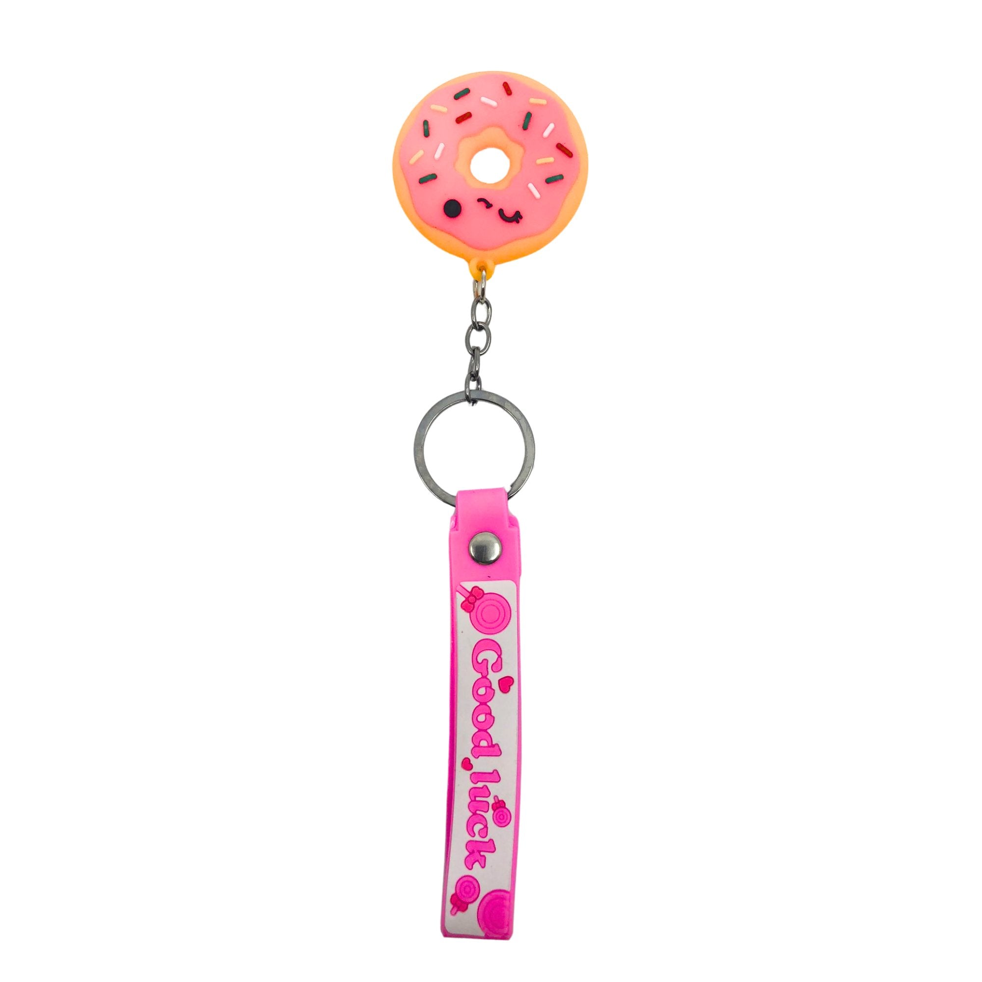 Doughnut Key Chain Colorful Accessory for Sweet Style on the Go: 1 Pack Keychain Novelty & Souvenir Catalog size and feature