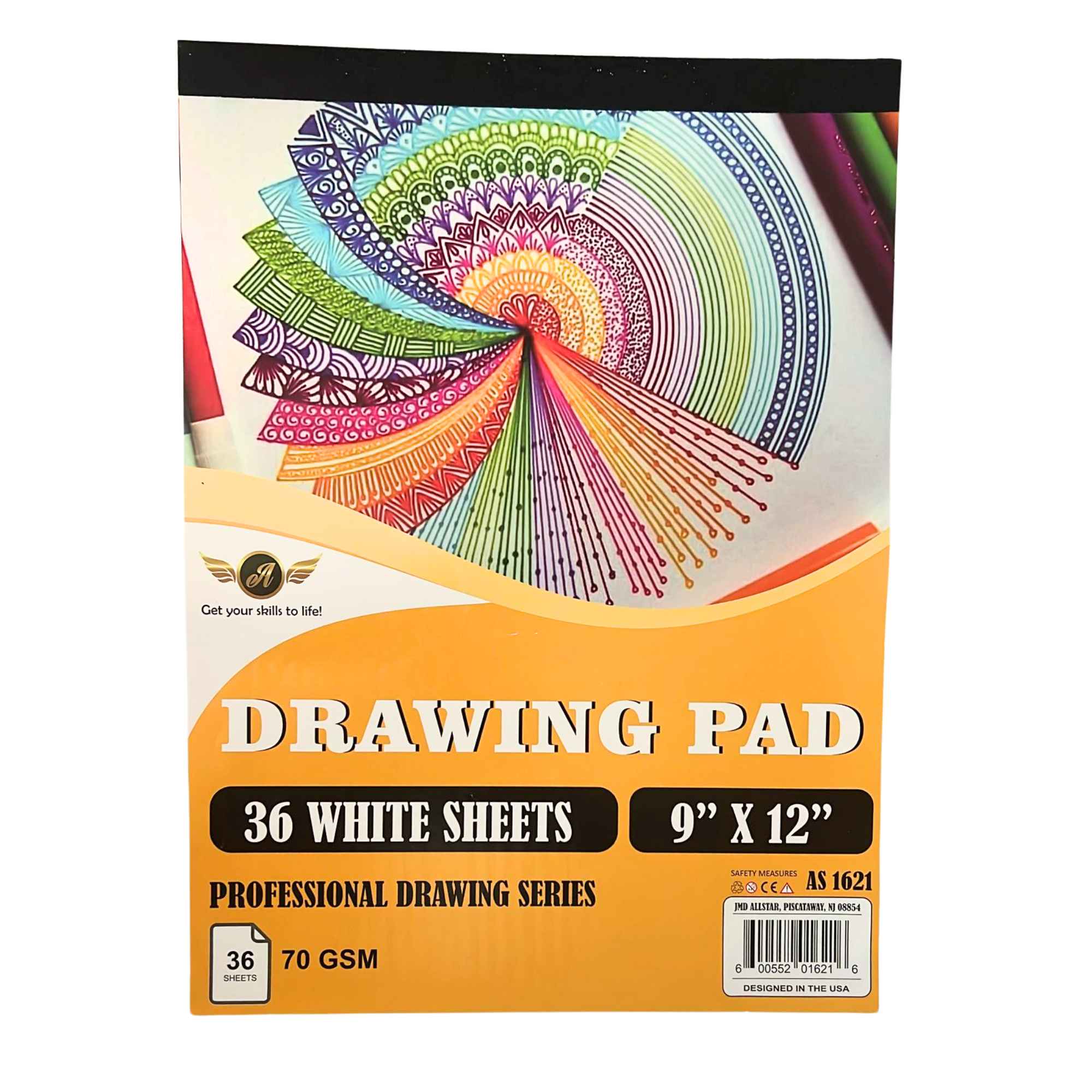 Drawing Pad 9 x 12 Inches 36 White Sheets, Professional Drawing Series: 1 Pack Drawing & Painting Paper Book Paper main