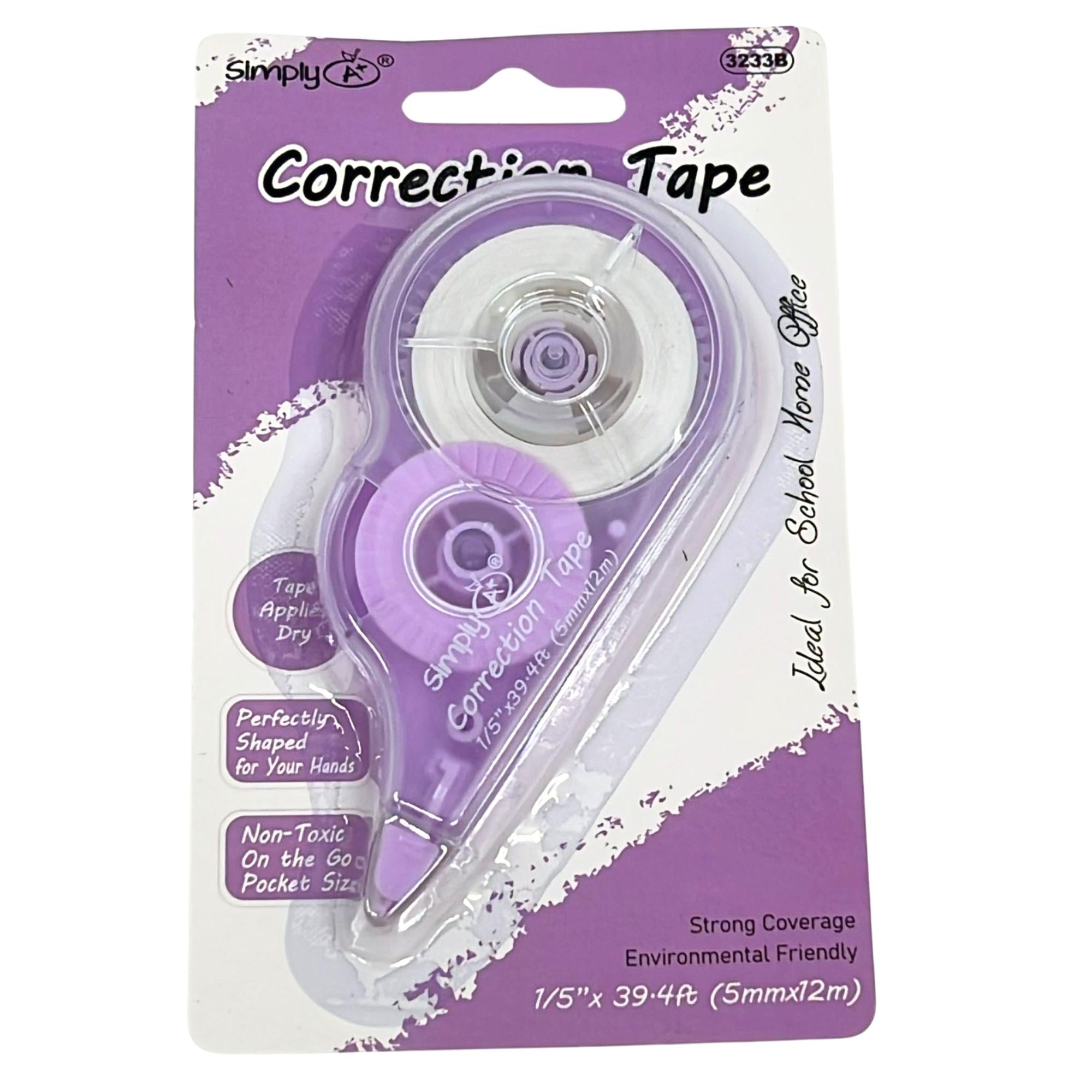 Correction Tape 1/5" x 39.4ft – White, Dry Application: 1 Pack Correction Tapes lifestyle use image