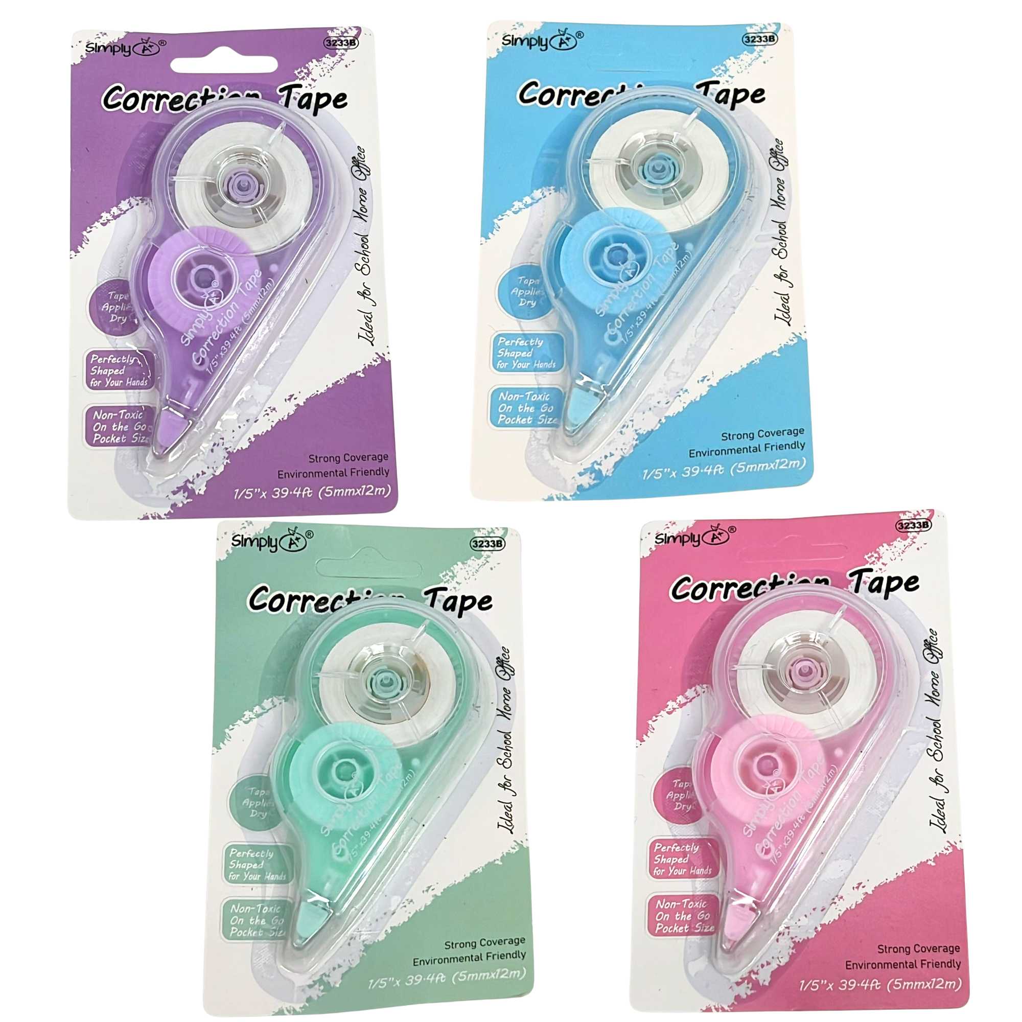 Correction Tape 1/5" x 39.4ft – White, Dry Application: 1 Pack Correction Tapes main product image