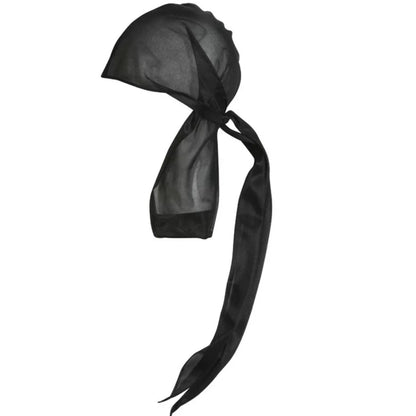 Du Rag Tie Down Breathable Cap Black