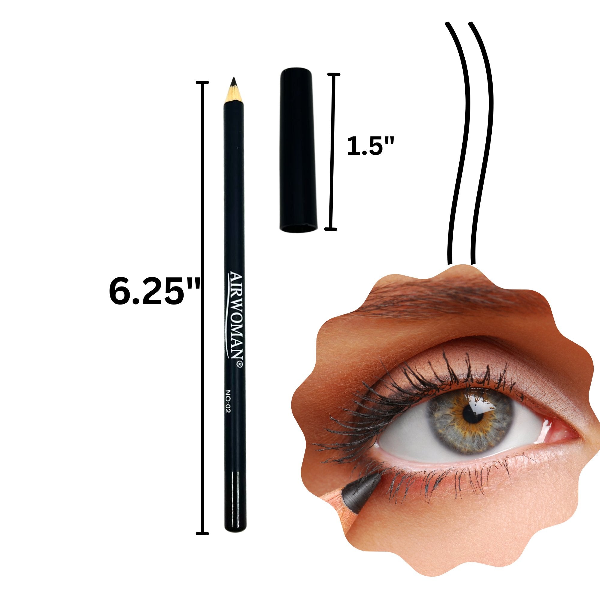 Airwoman Long Lasting Lip and Eye Liner Pencil: 1 Pack eye pencil product detail image