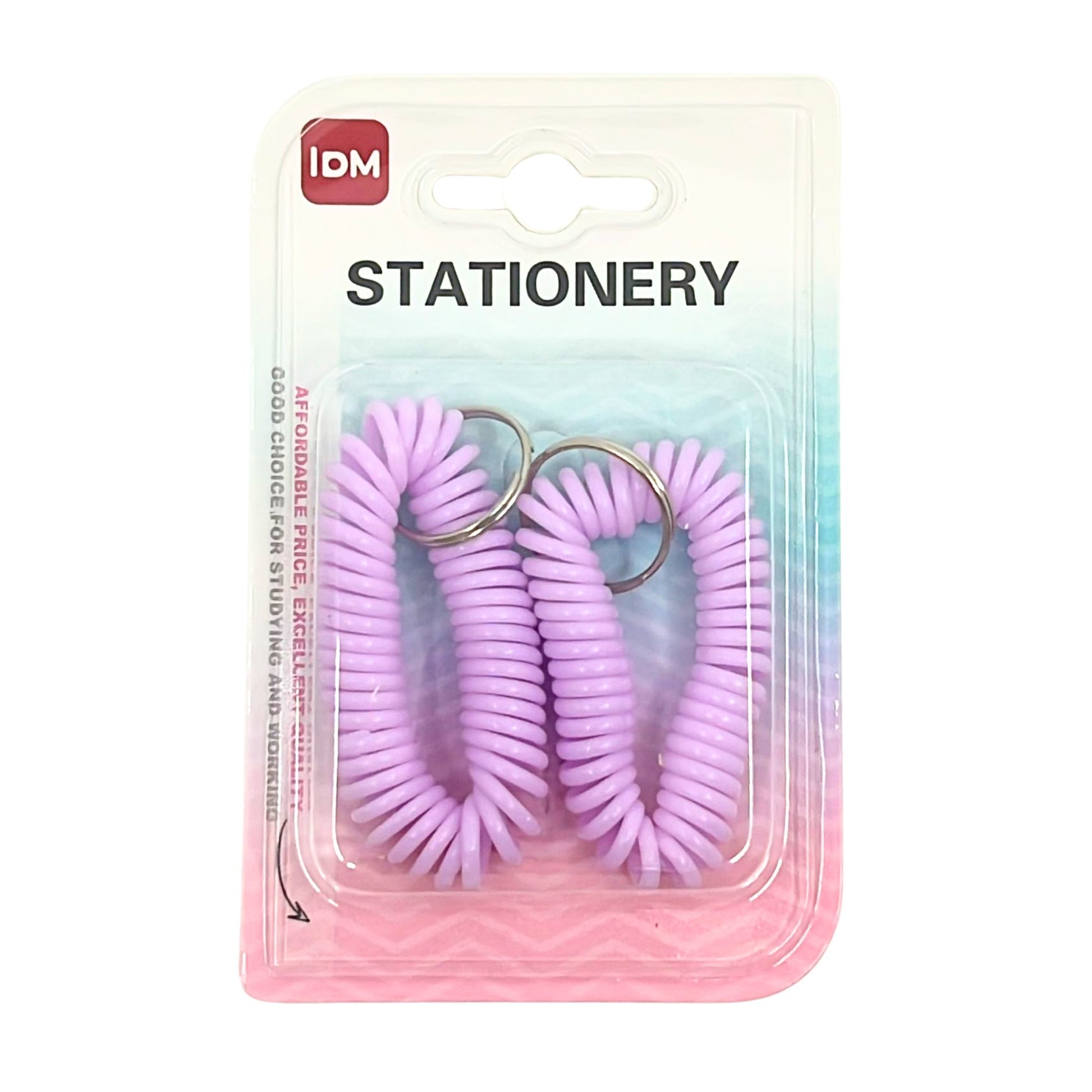 Spiral Wrist Coil Keychain with Steel Key Ring