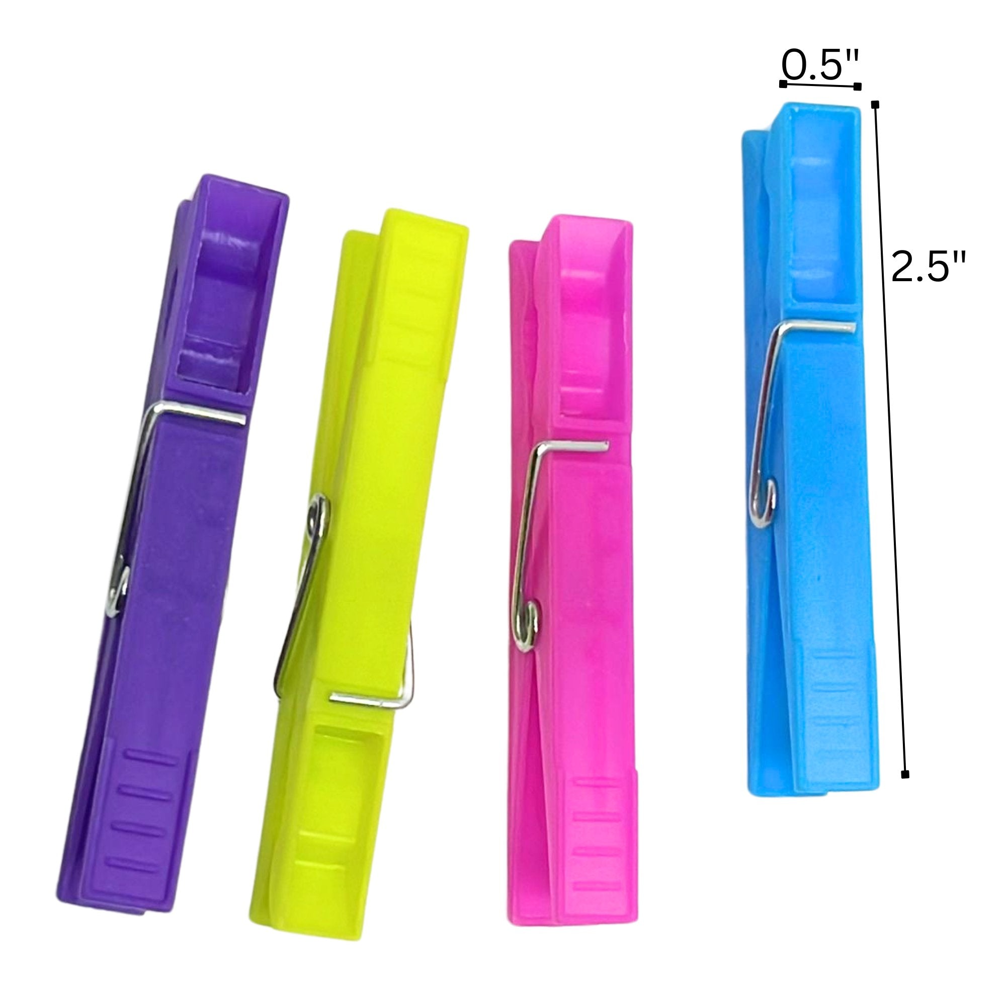 Coloured Plastic Clothes Pins: 24 Pack Clothespins Laundry product detail image