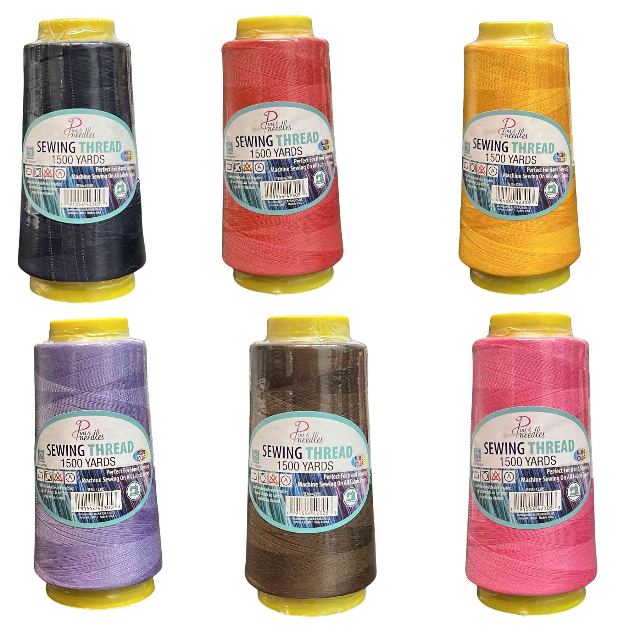 1500 Yards Pins & Needles Sewing Thread:1 Pack DIY main product image