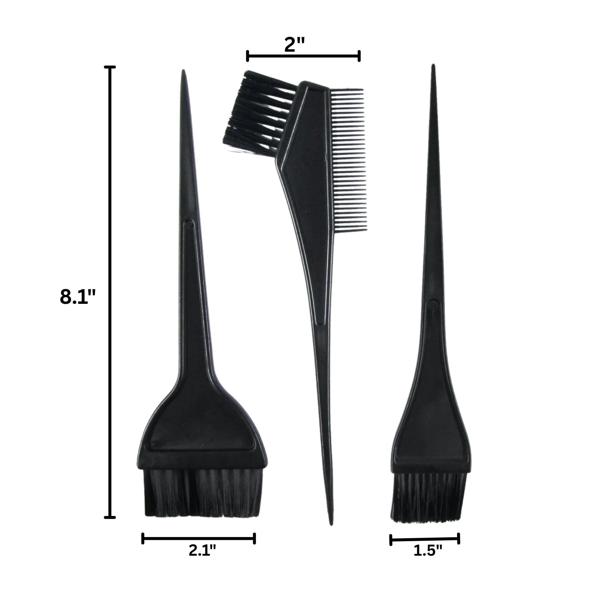Dye Brush Combo: 3 Pcs Set hair dye brush beauty and personal Hair hairs product detail image