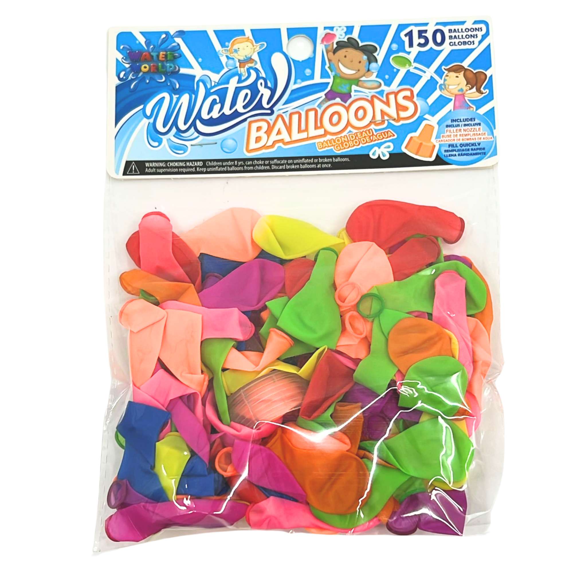 Colorful Water Balloons with Free Filler Nozzle: 150 Pack Holidays Gift Toys main product image