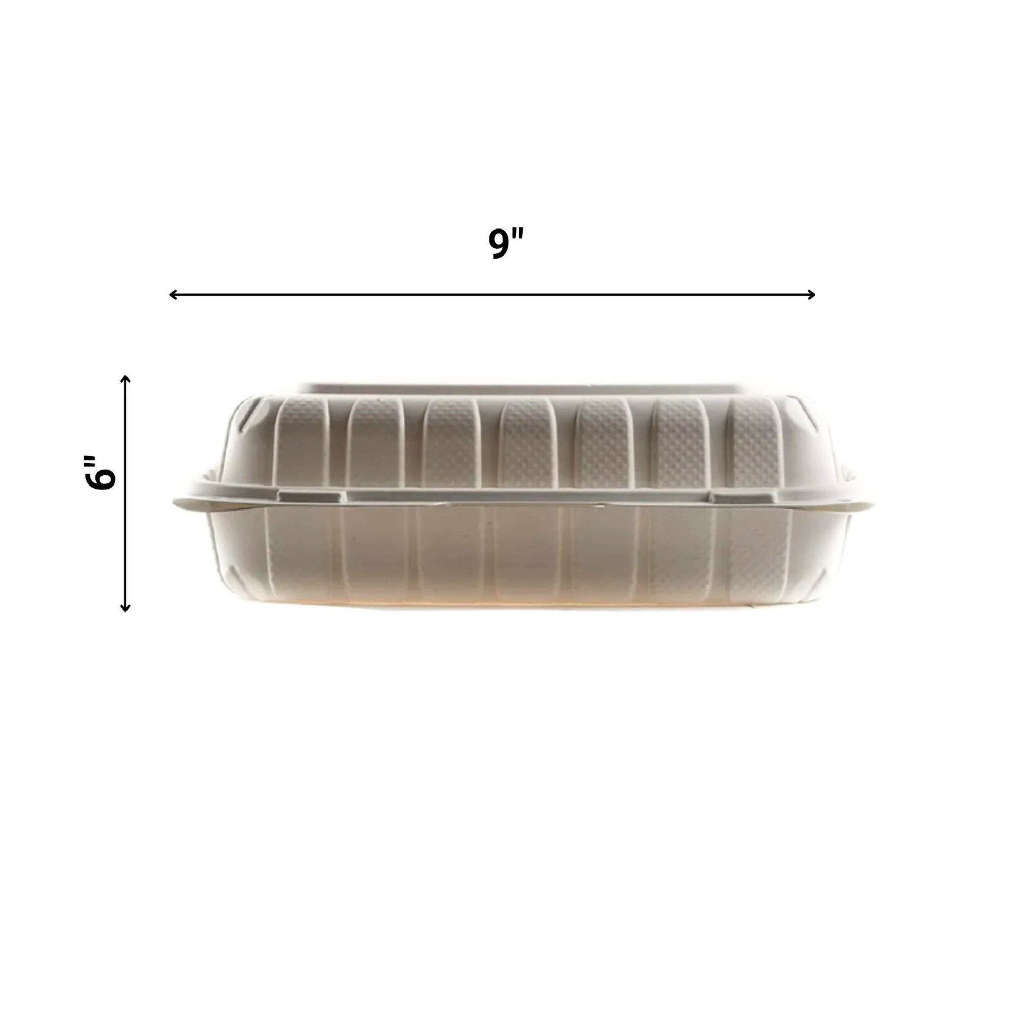 9"X6" Eco Friendly Microwavable , Food Containers with Clamshell Hinged Lid: 4 Pack Take Out Containers foods storage