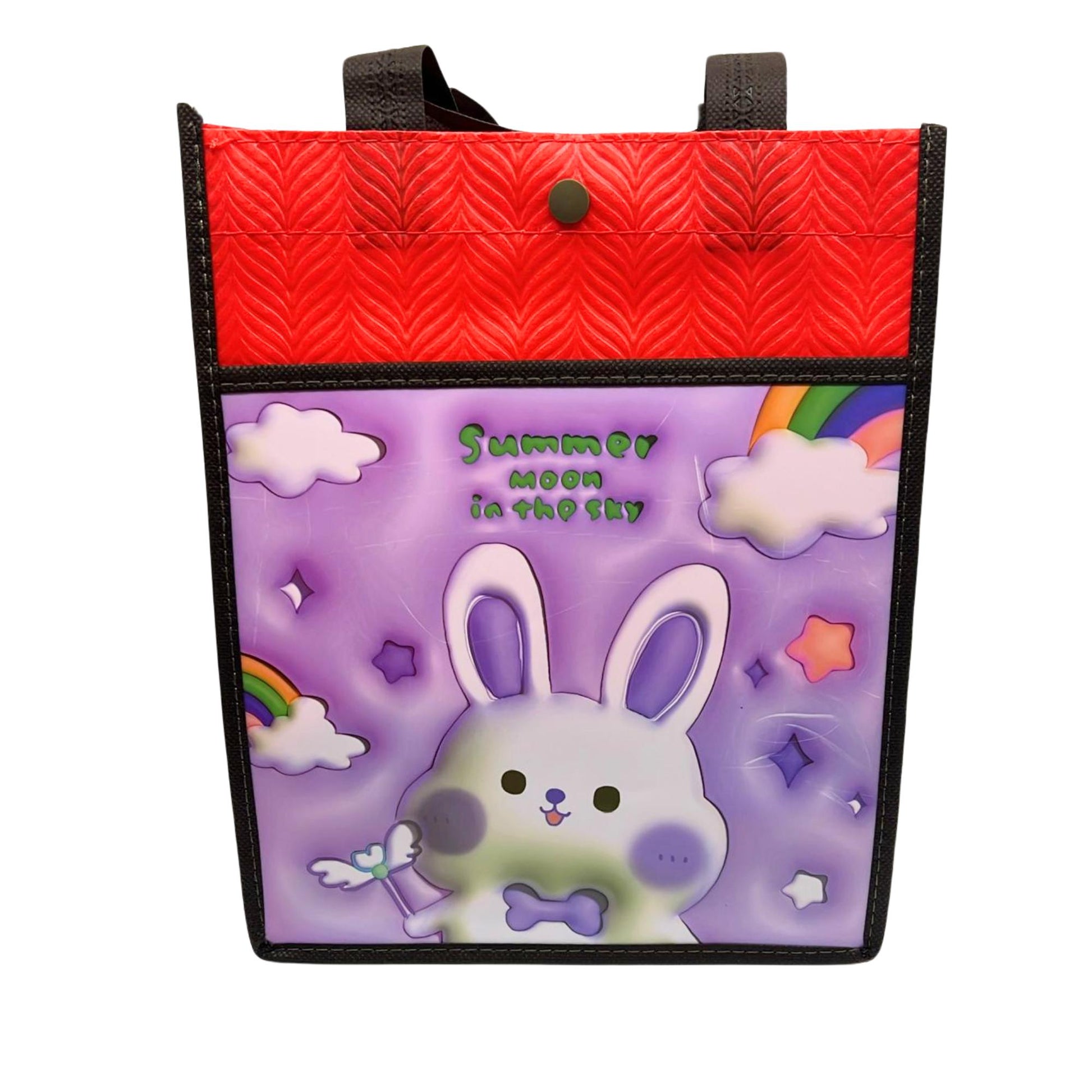 Reusable Fabric Gift Bag with Double Pockets and Safety Button