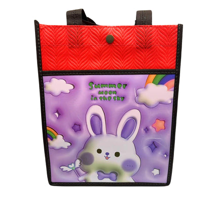 Reusable Fabric Gift Bag with Double Pockets and Safety Button