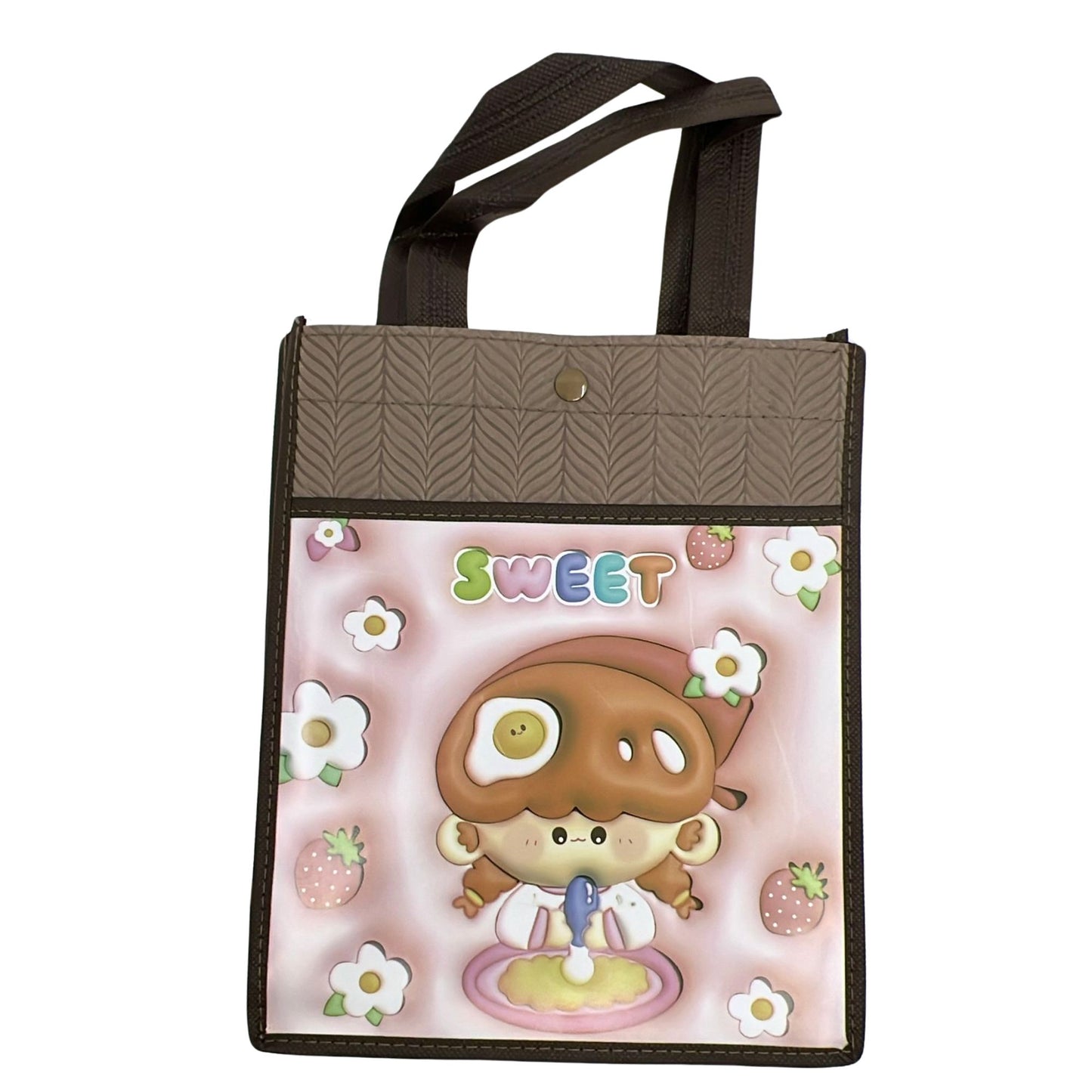 Reusable Fabric Gift Bag with Double Pockets and Safety Button