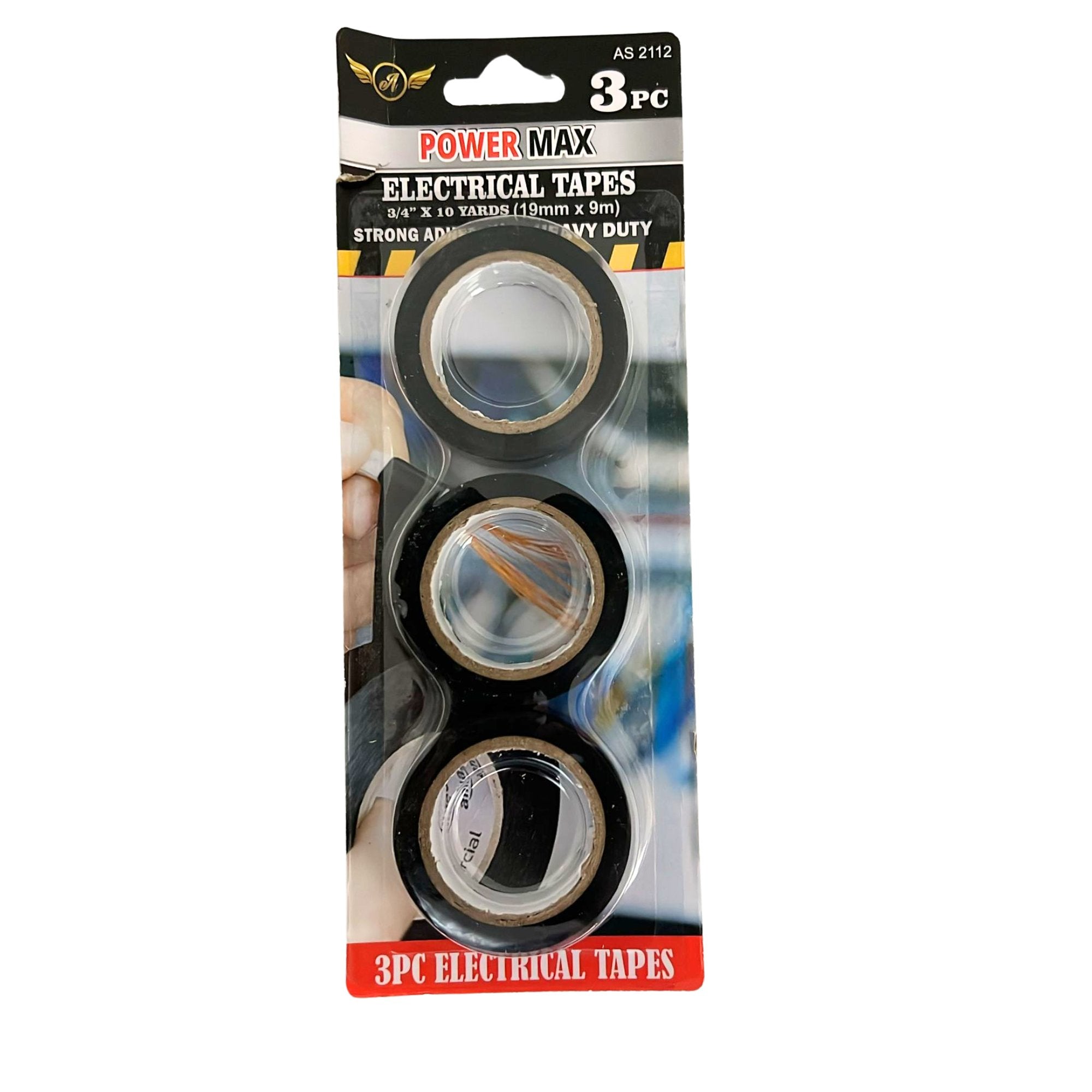 3/4 Inch x 10 Yards Electrical Tape: 3 Pack Maintenance main product image