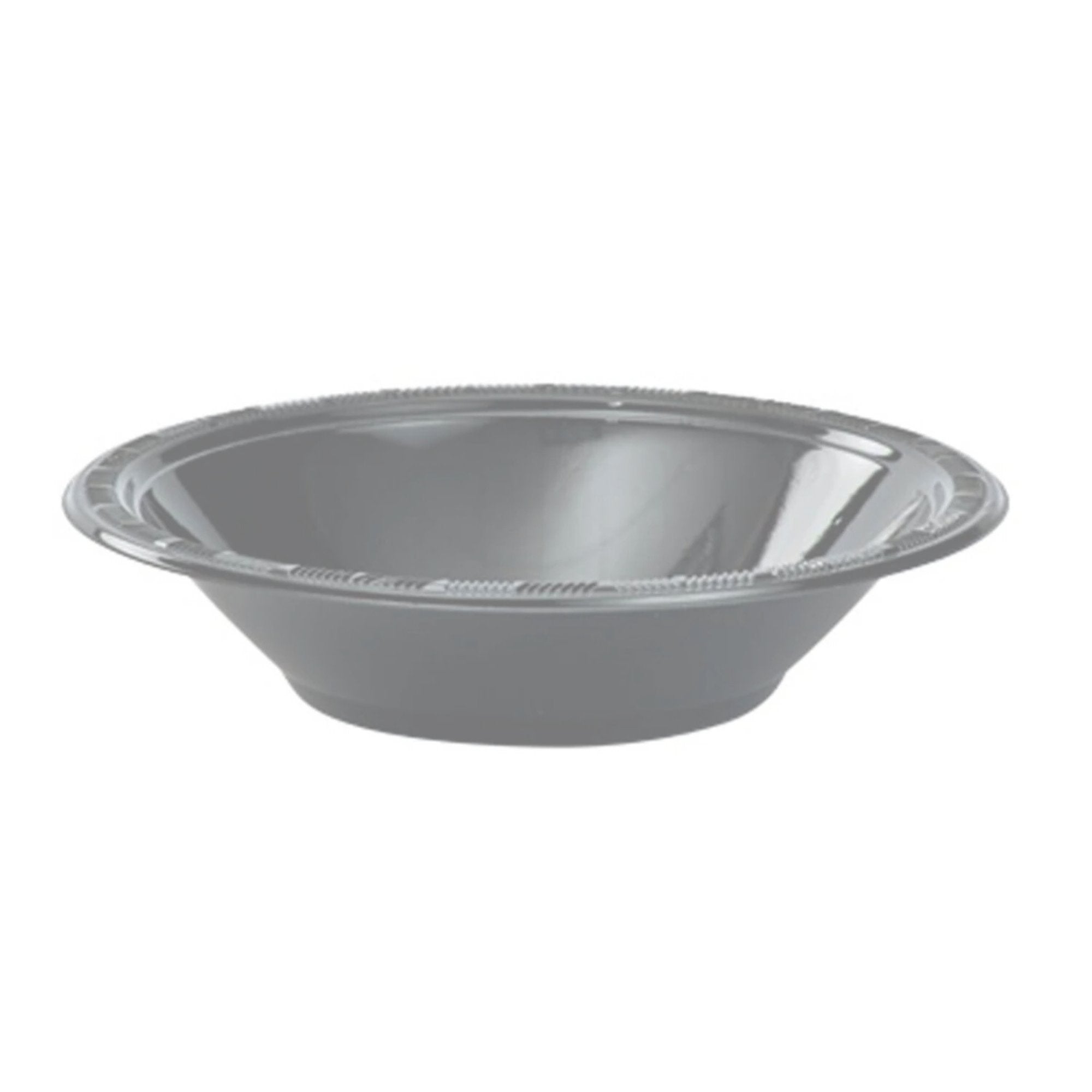 Disposable 12oz Silver Plastic Bowl: 6 Pack Plastic Bowls main product image