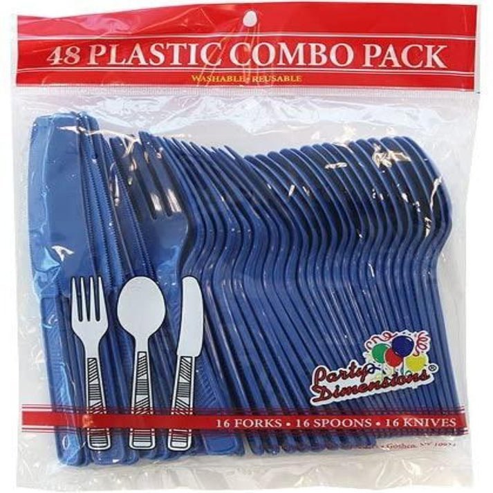 Disposable Blue Combo Cutlery Set: 48 Pack Kitchen Catalog, Cutlery size and feature image