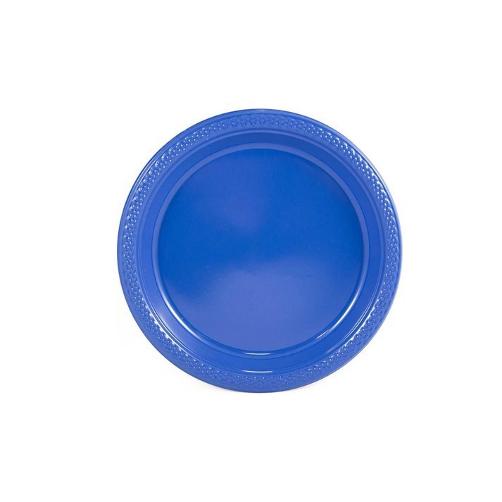 7" Blue Salad Plastic Plates: 6 Pack Kitchen Catalog, Disposable Plates main product image