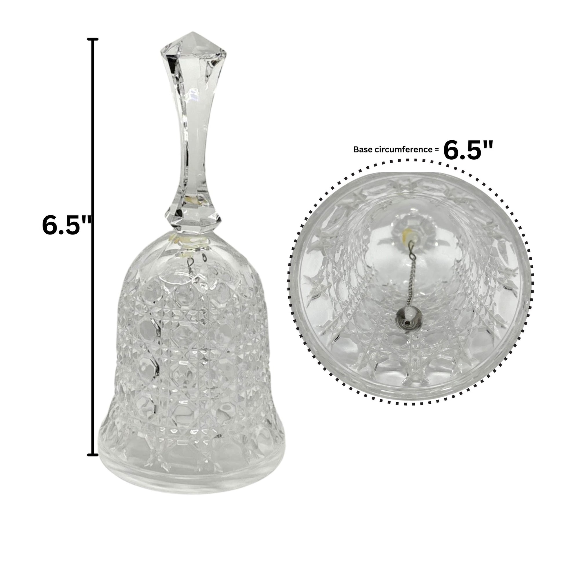 Elegant Decorative Handheld Glass Bell