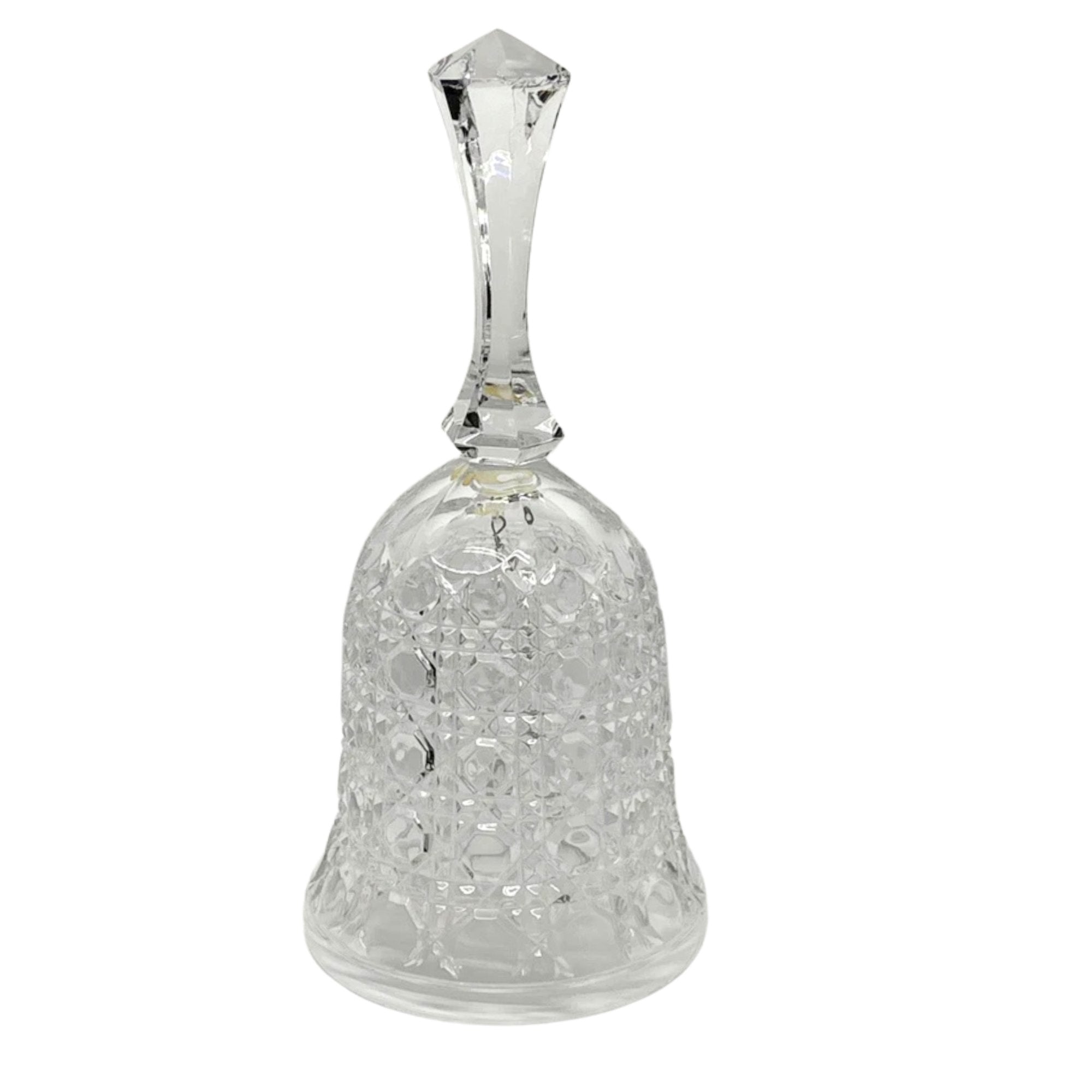Elegant Decorative Handheld Glass Bell Item is Brand New Box has minor dent & yellowing due to storage Feature Gift home