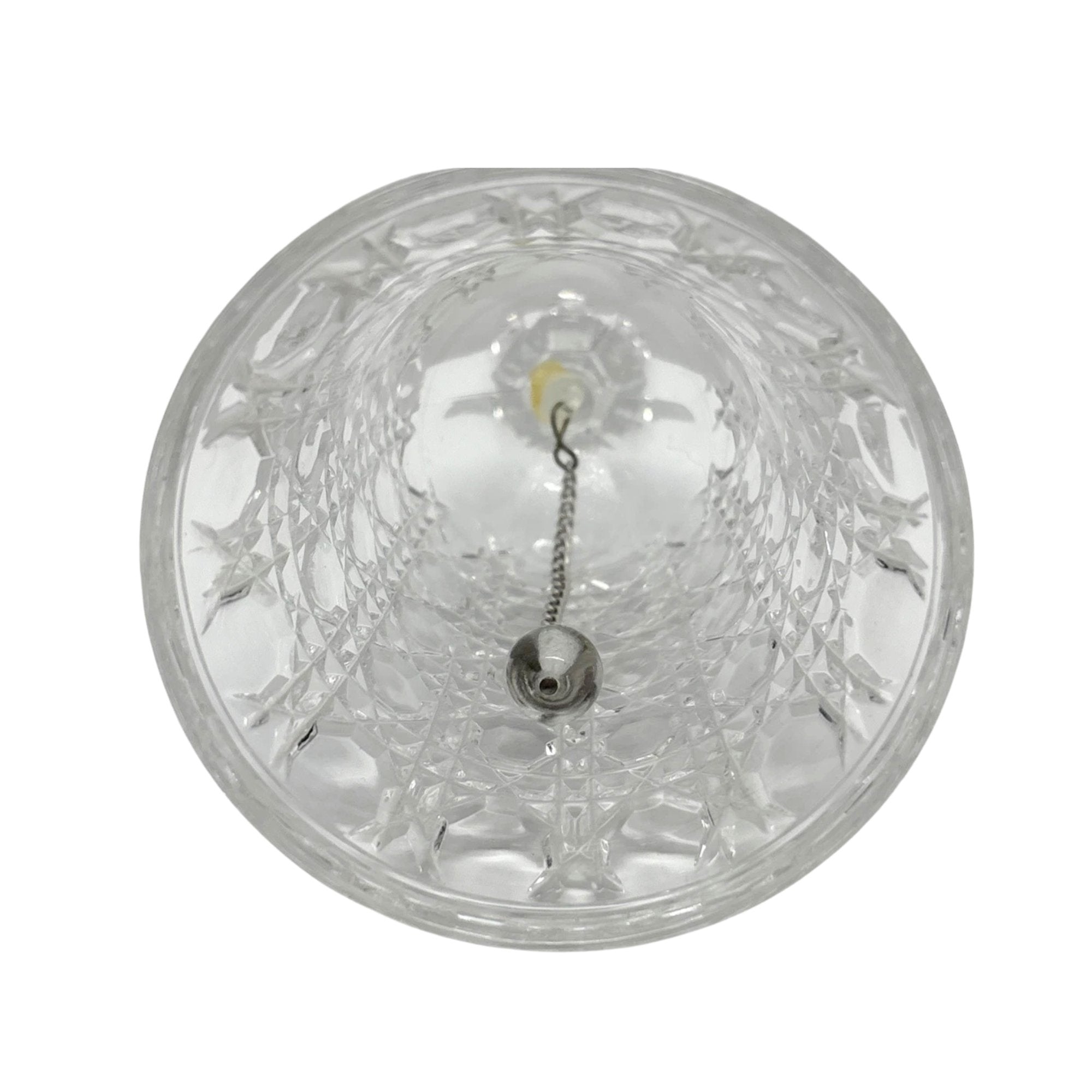 Elegant Decorative Handheld Glass Bell Item is Brand New Box has minor dent & yellowing due to storage Feature Gift home