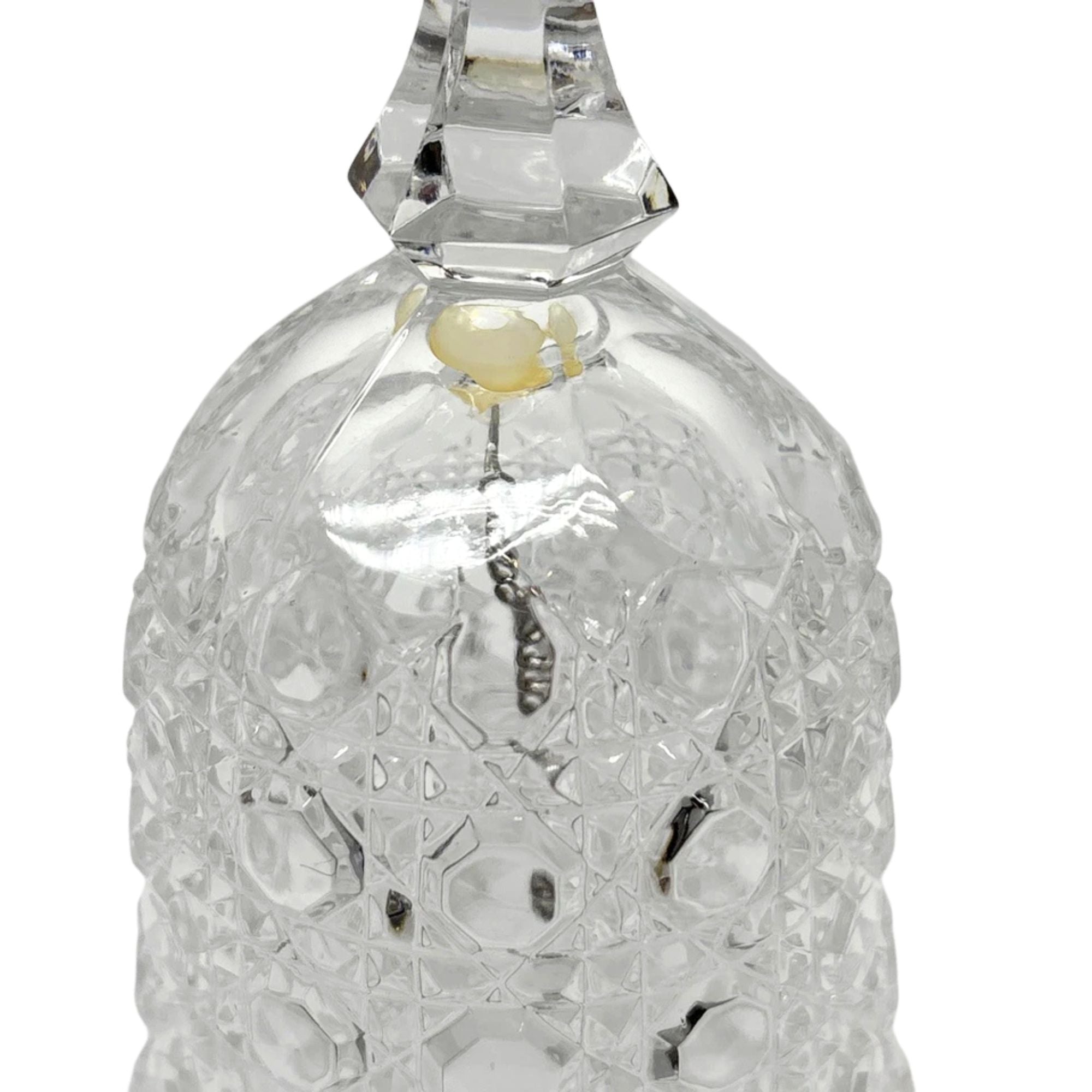 Elegant Decorative Handheld Glass Bell Item is Brand New Box has minor dent & yellowing due to storage Feature Gift home