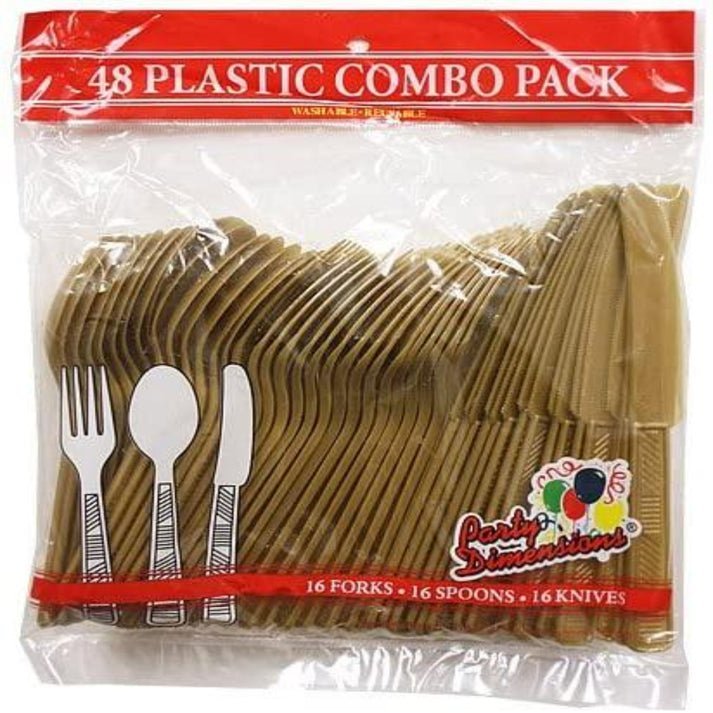 Disposable Gold Combo Cutlery Set: 48 Pack Kitchen Catalog, Cutlery lifestyle use image
