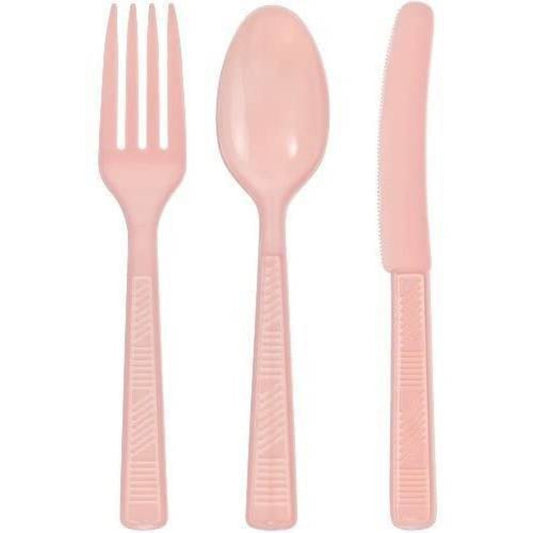 Disposable Pink Combo Cutlery Set
