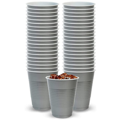 Disposable 18oz Silver Plastic Cups