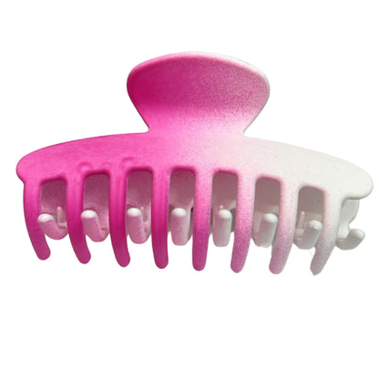 Elegant Two-Color Shaded Plastic Hair Claws