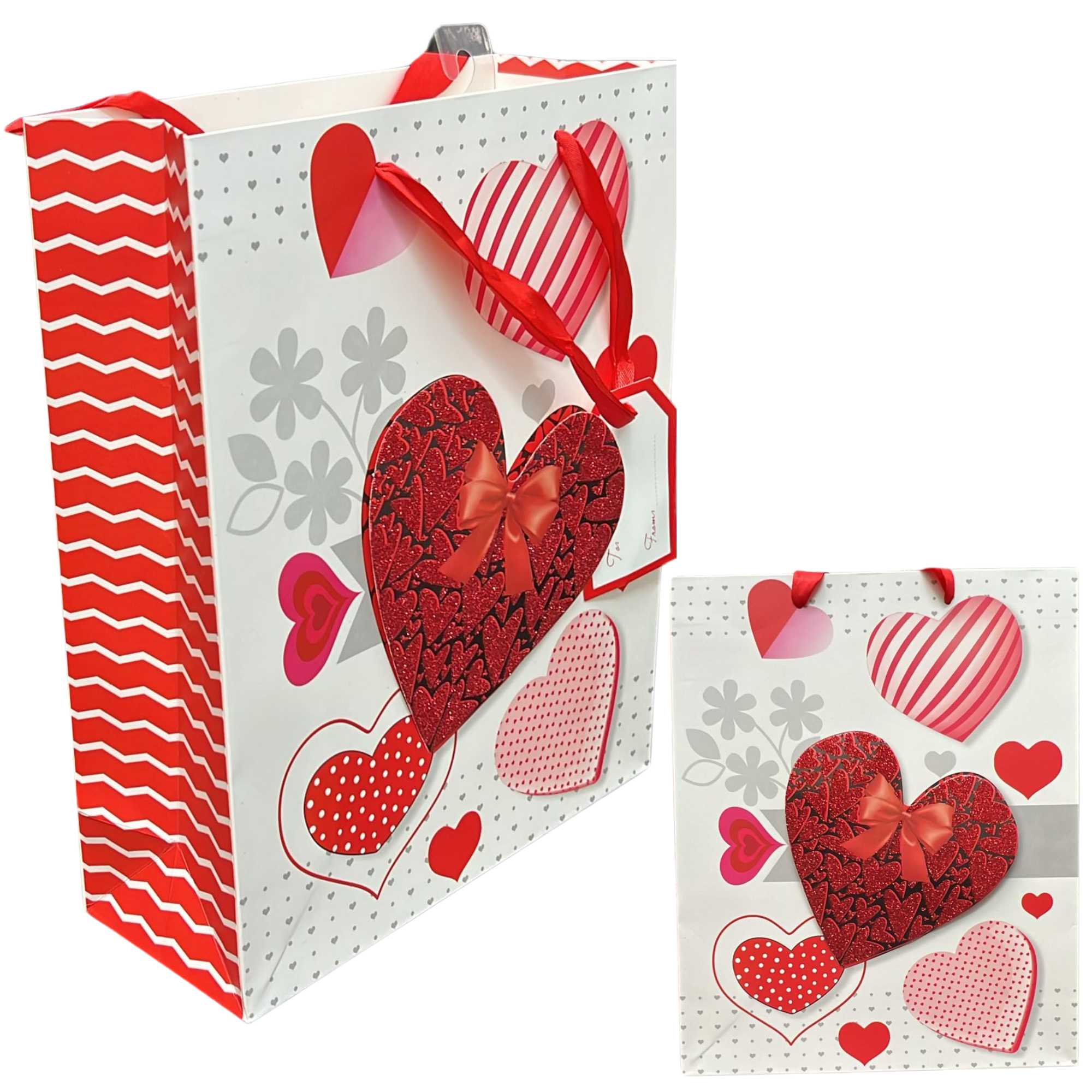 Heart Design Valentines Day 10x13 Gift Bags: 1 Pack Gift Bag Valentines product image 13
