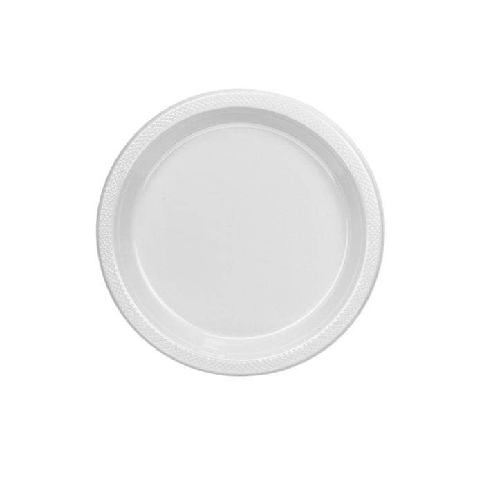 Disposable 7" White Salad Plastic Plates: 6 Pack Kitchen Catalog, Disposable Plates main product image